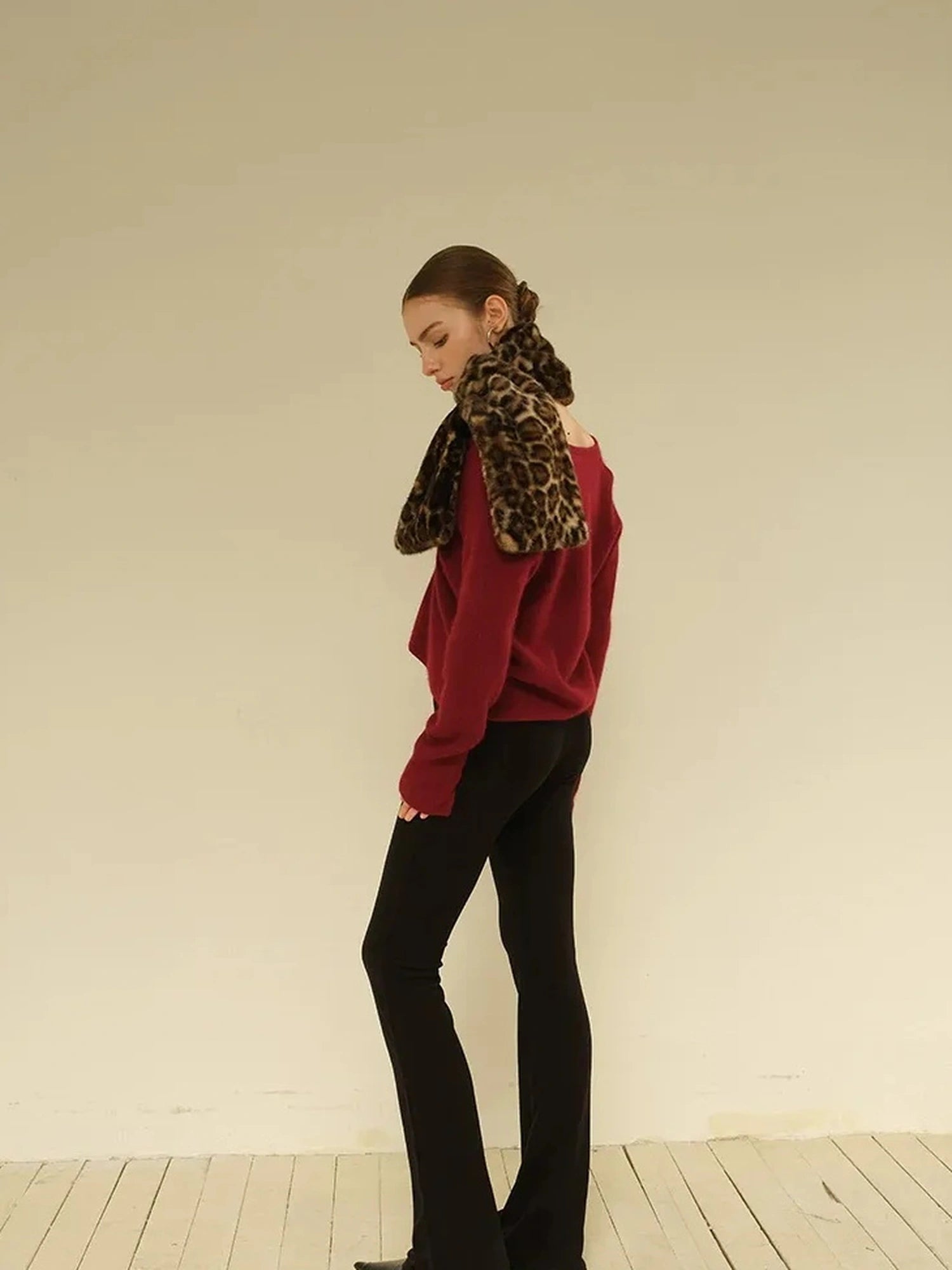 FU FRESH UP Luxury Winter Leopard Print Scarf