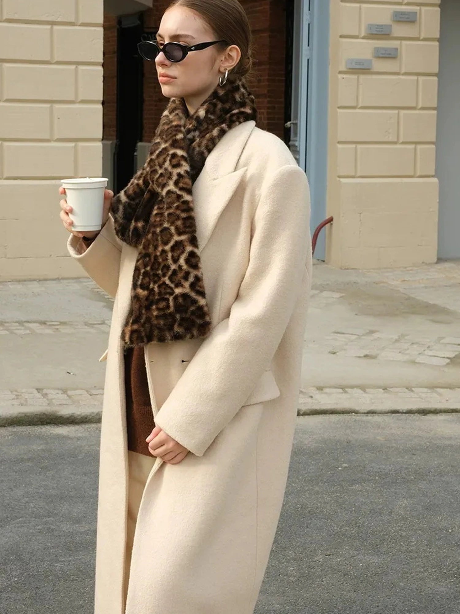 FU FRESH UP Luxury Winter Leopard Print Scarf