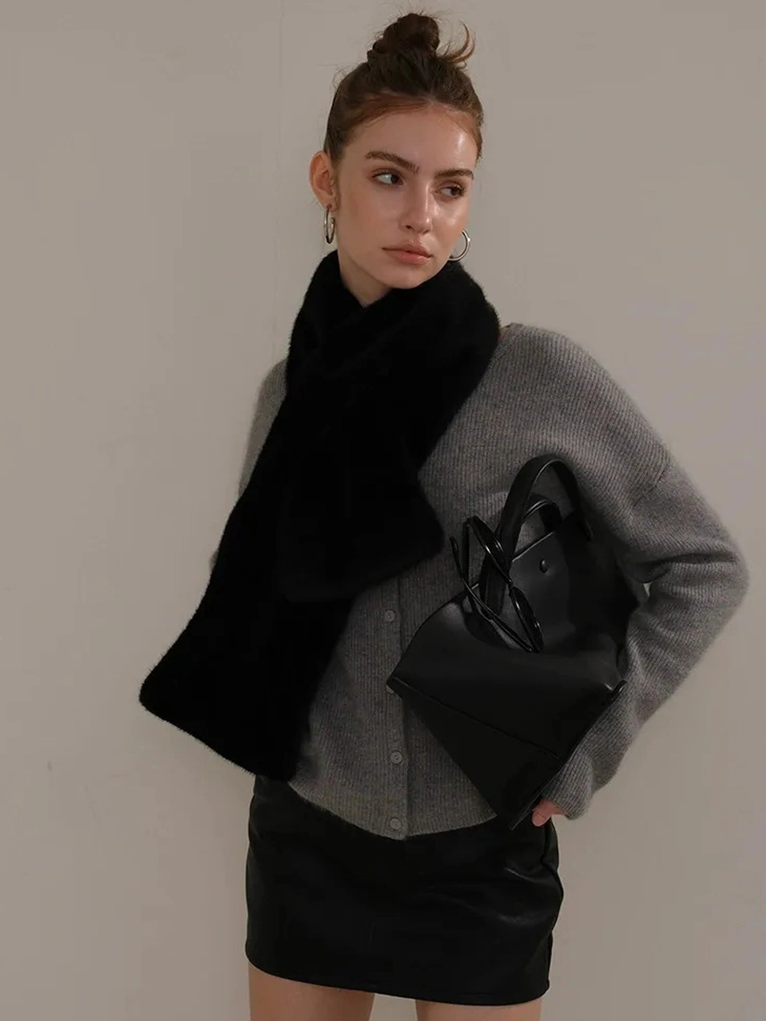 FU FRESH UP Luxury Winter Leopard Print Scarf