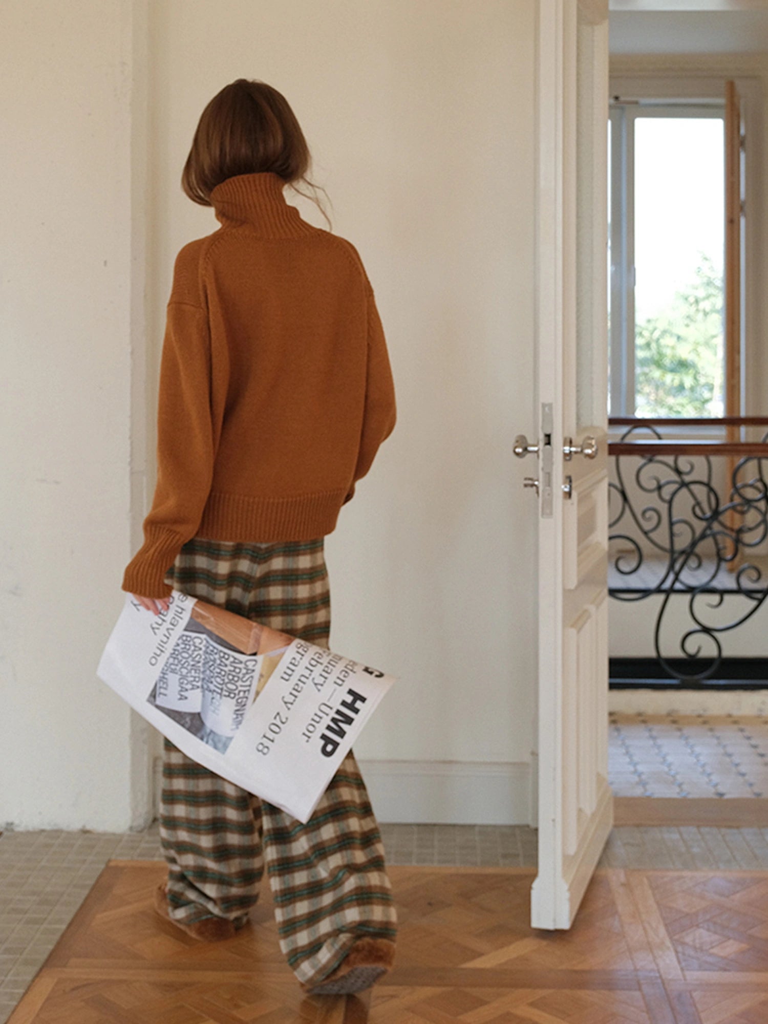 FU FRESH UP Luxury Wool High Neck Oversized Sweater