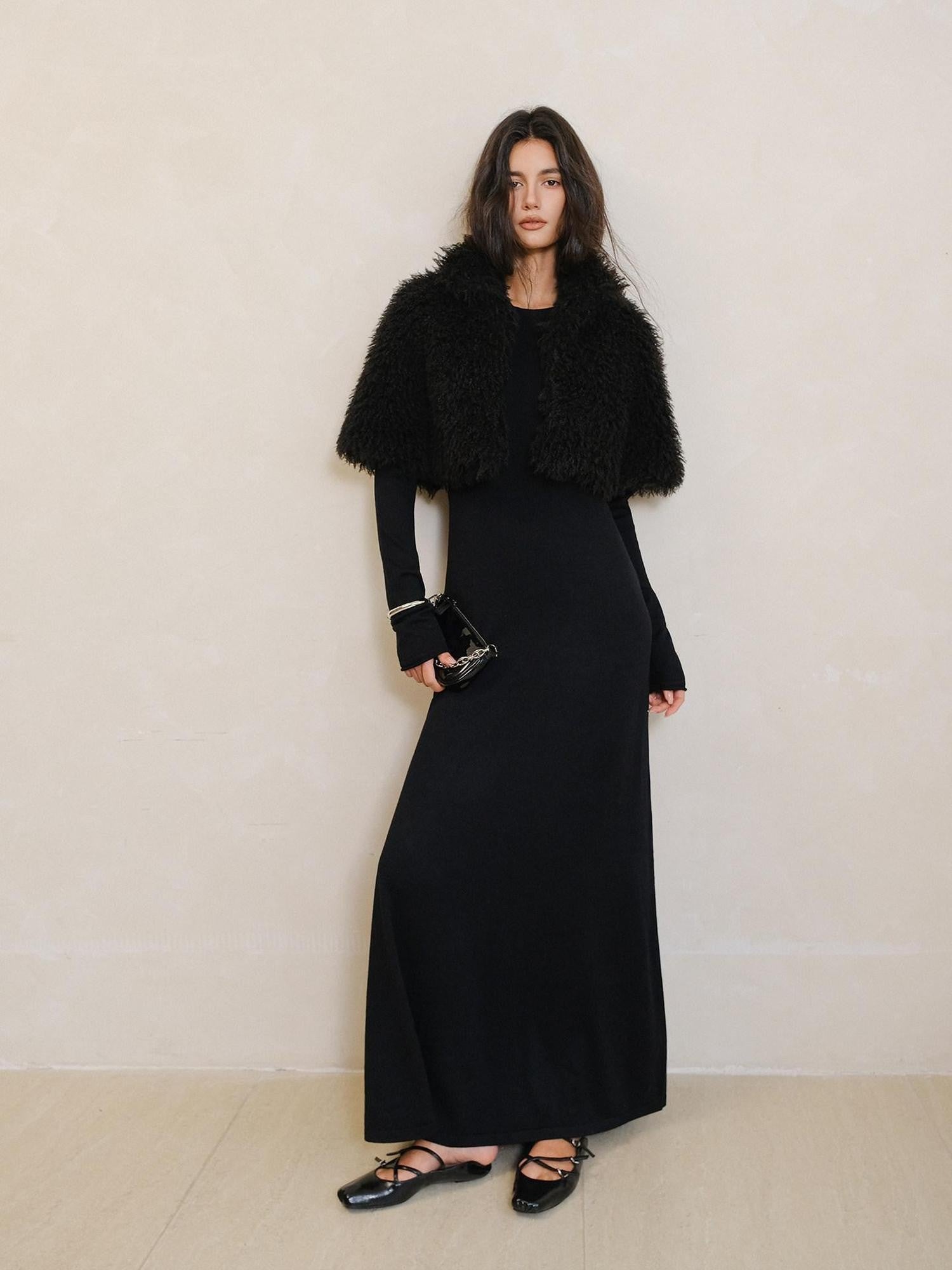FU FRESH UP Minimalist High Waist Round Neck Knit Straight Women&