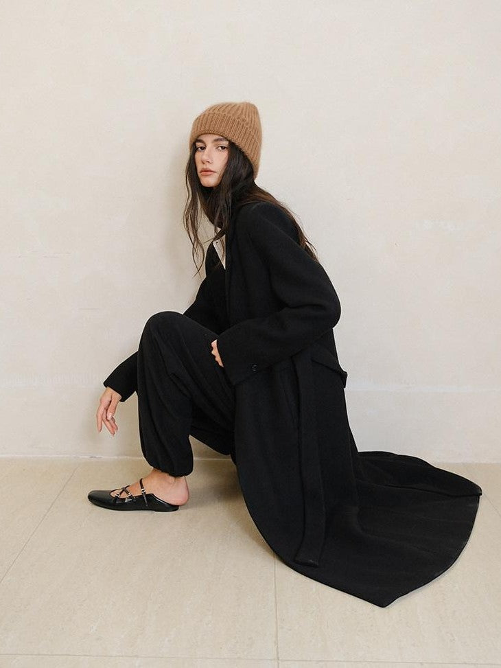 FU FRESH UP Minimalist Vintage Structured Shoulder Tie Waist Women&