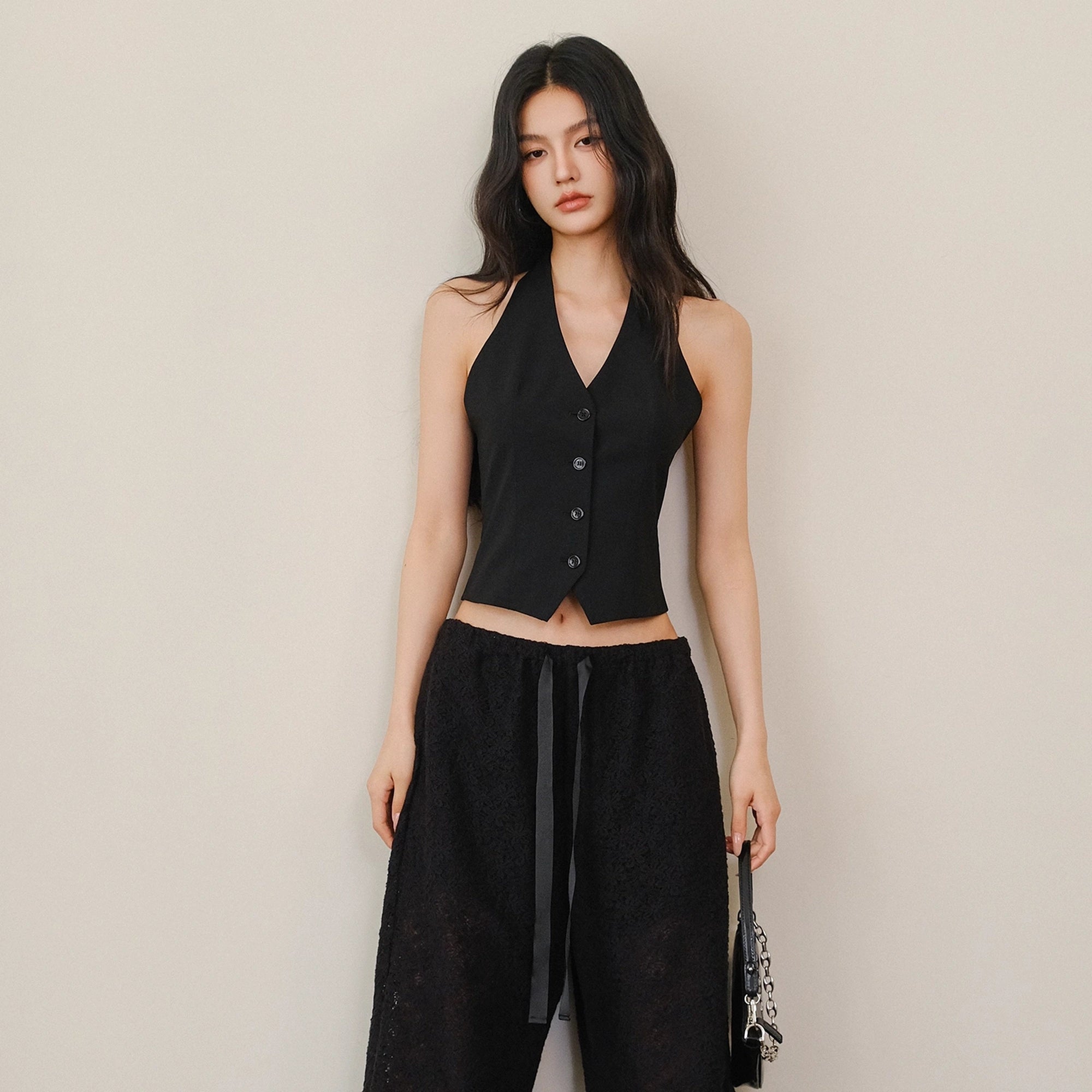 FU_FRESH_UP_Modern_Gentlewoman_Halter_Vest_Trousers_Set_V-neck_T-shirt_Long_Sleeve_MISSTT