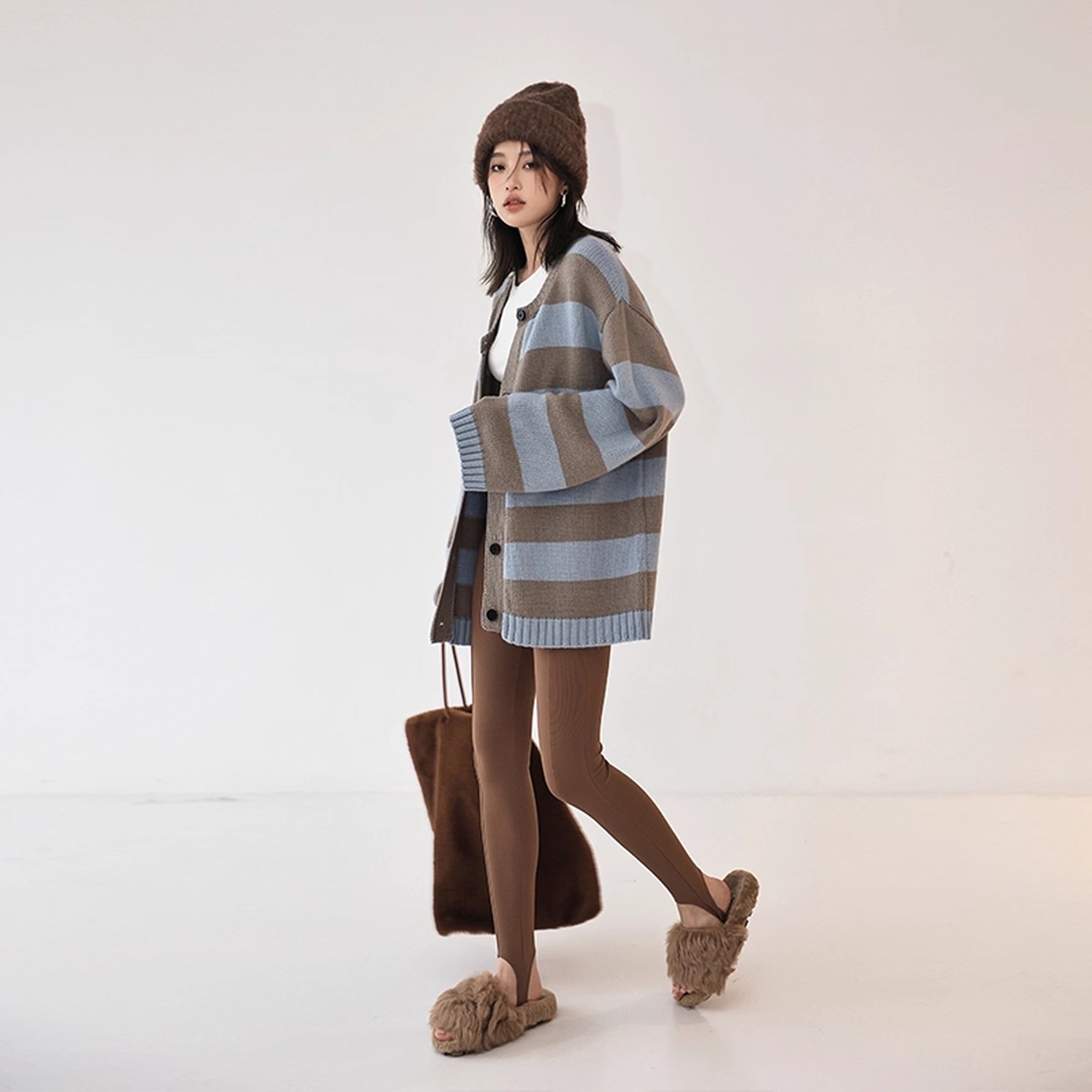 FU_FRESH_UP_Oversize_Color_Block_Striped_Knit_Cardigan_MISSTT