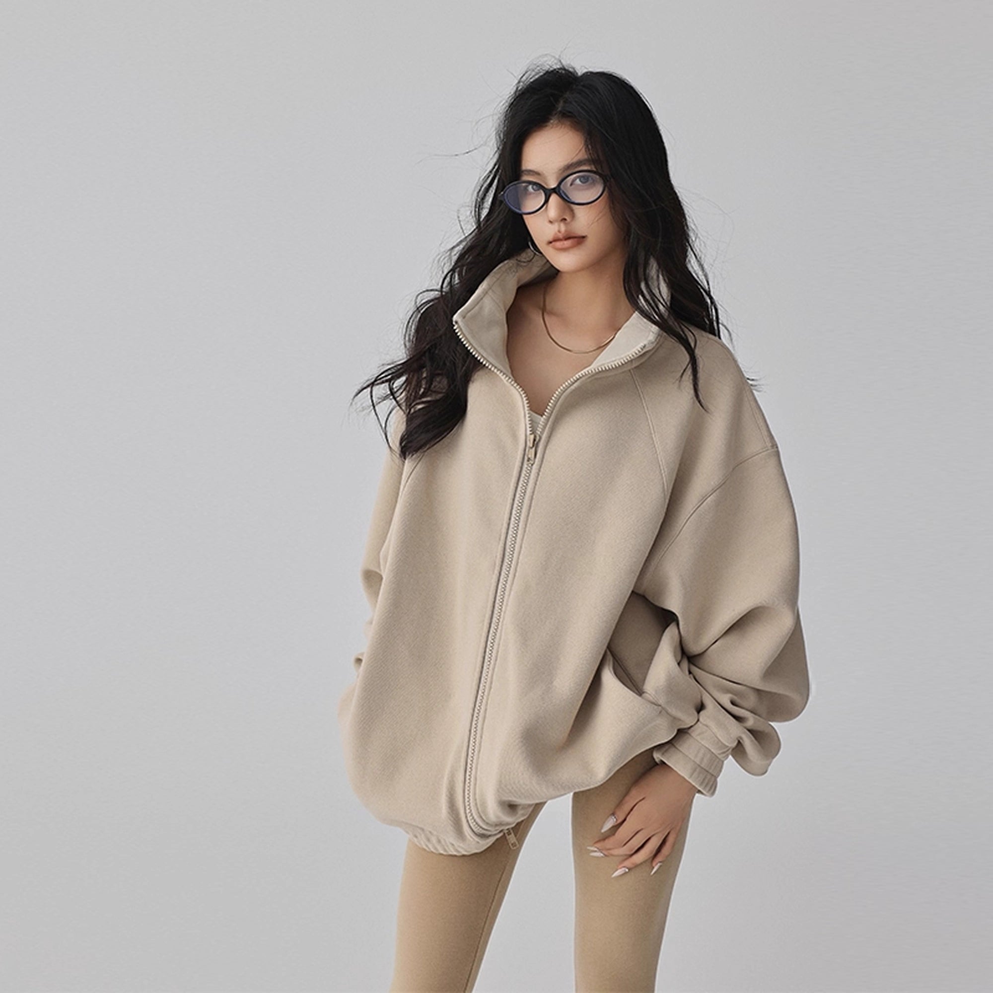 FU_FRESH_UP_Oversize_Fleece_Lined_Stand_Collar_Sweatshirt_MISSTT
