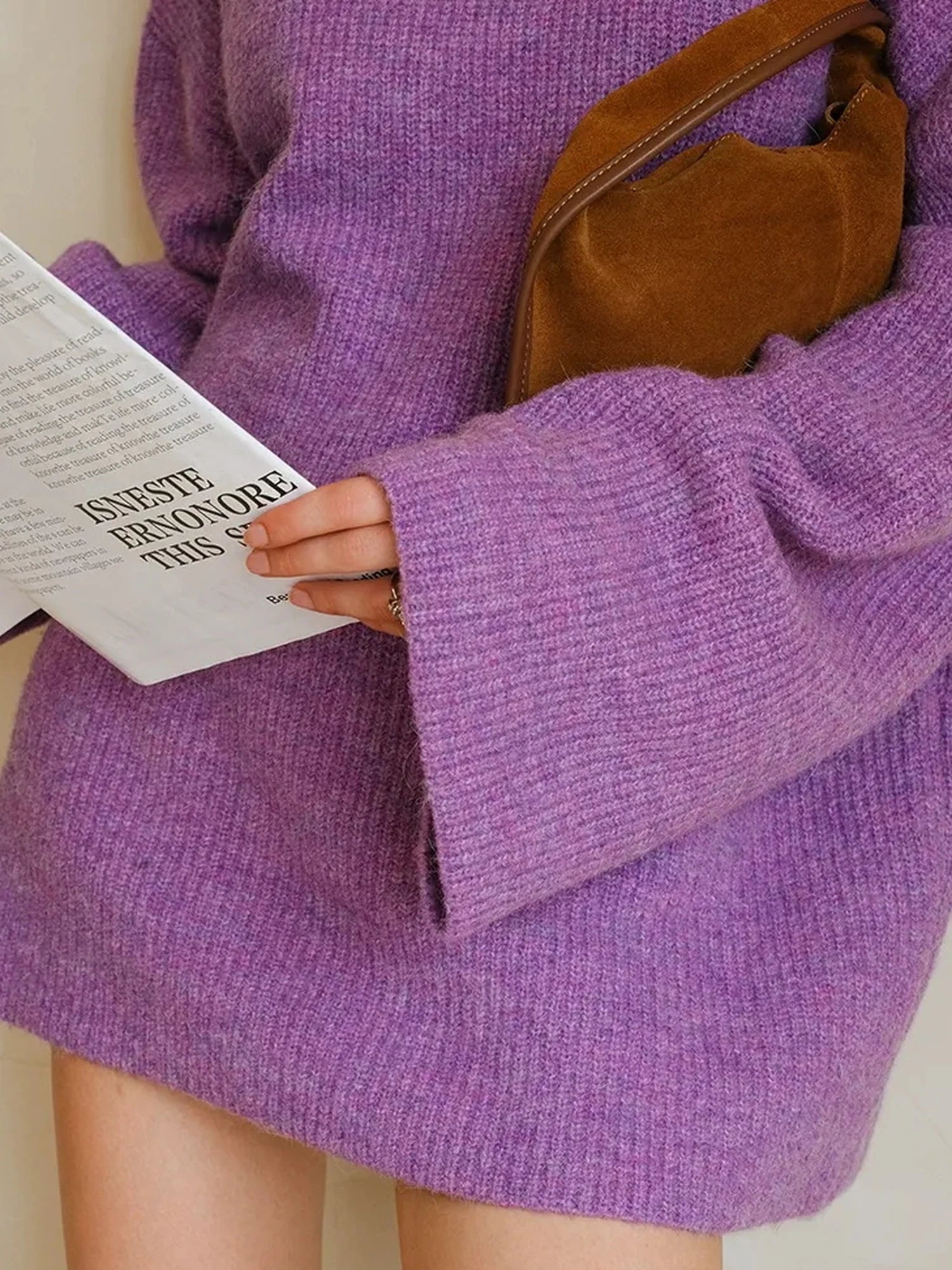 FU FRESH UP Oversized Alpaca Wool Cable Knit Sweater