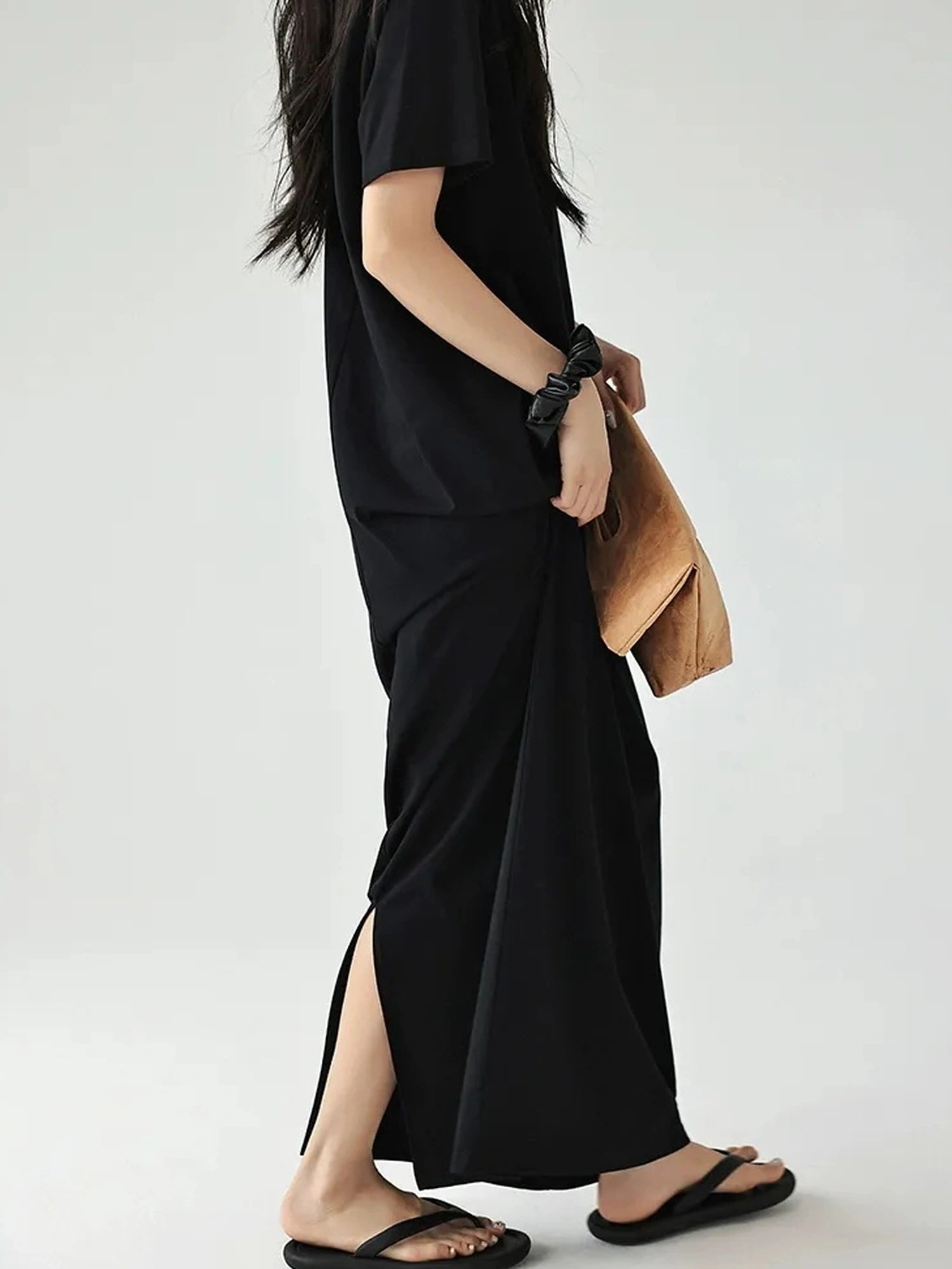 FU FRESH UP Oversized Drop Shoulder T-shirt Dress