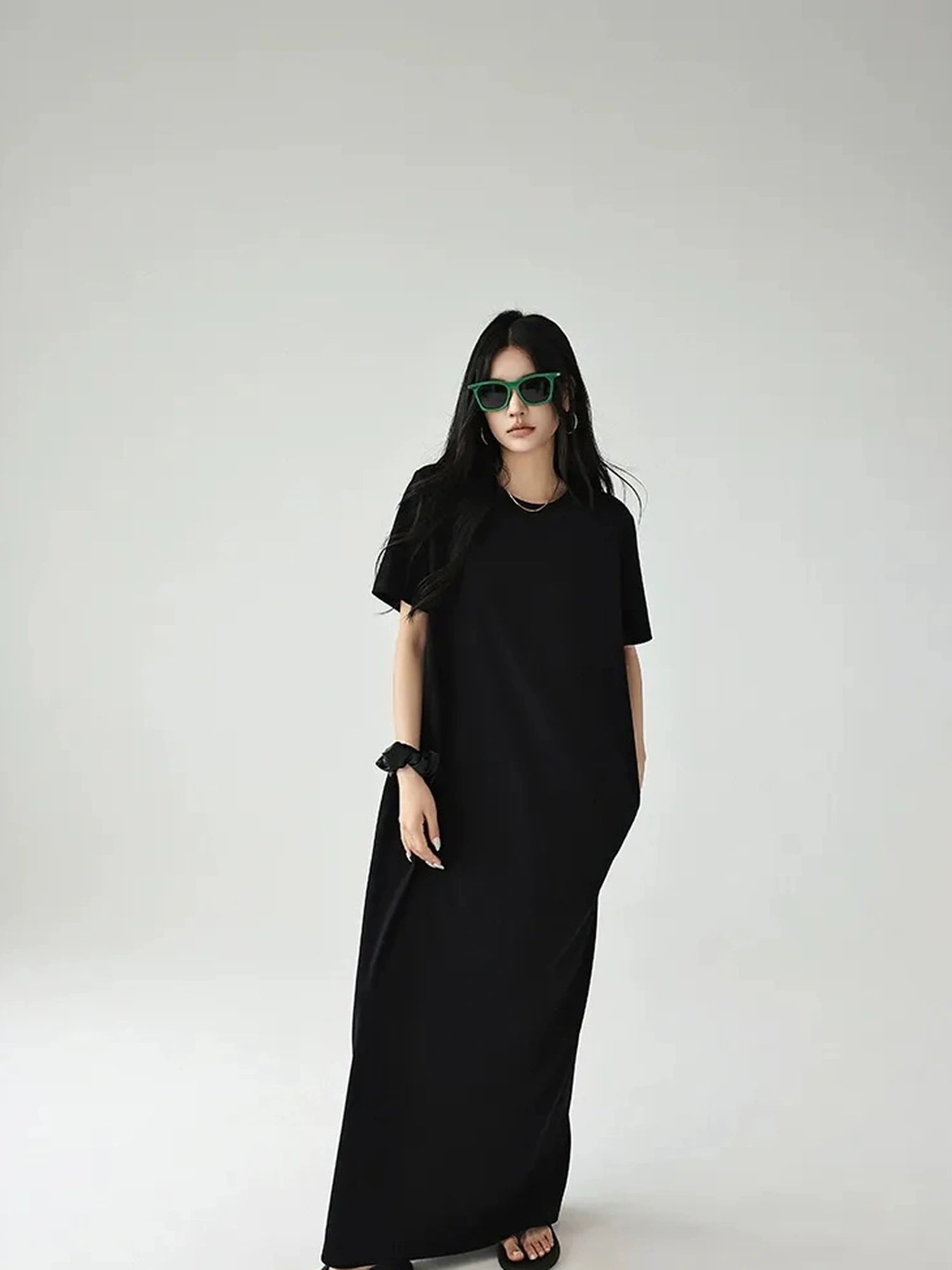 FU FRESH UP Oversized Drop Shoulder T-shirt Dress