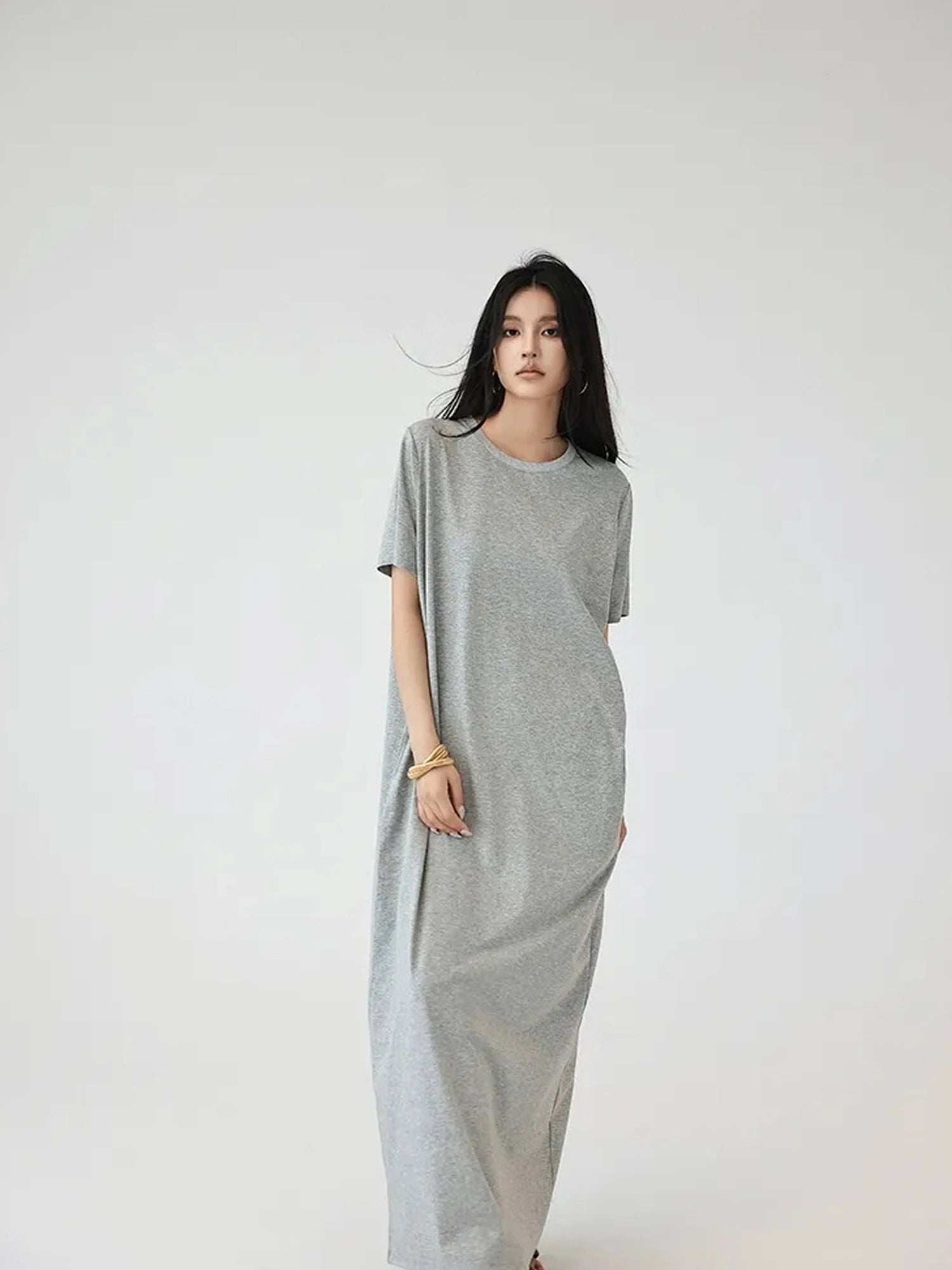 FU FRESH UP Oversized Drop Shoulder T-shirt Dress