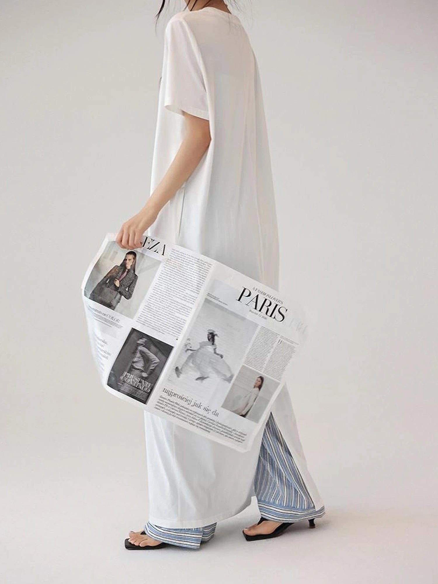 FU FRESH UP Oversized Drop Shoulder T-shirt Dress