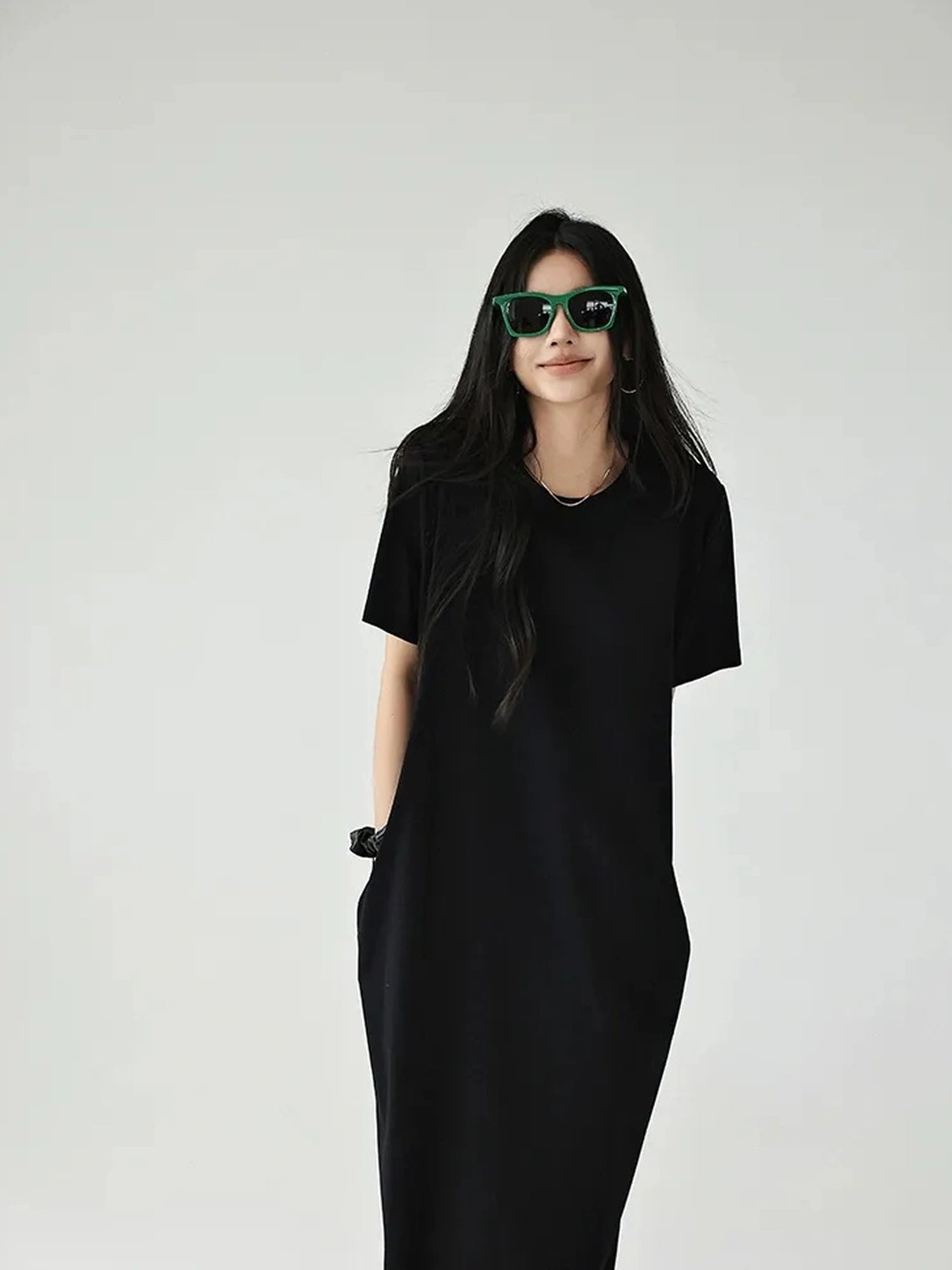 FU FRESH UP Oversized Drop Shoulder T-shirt Dress