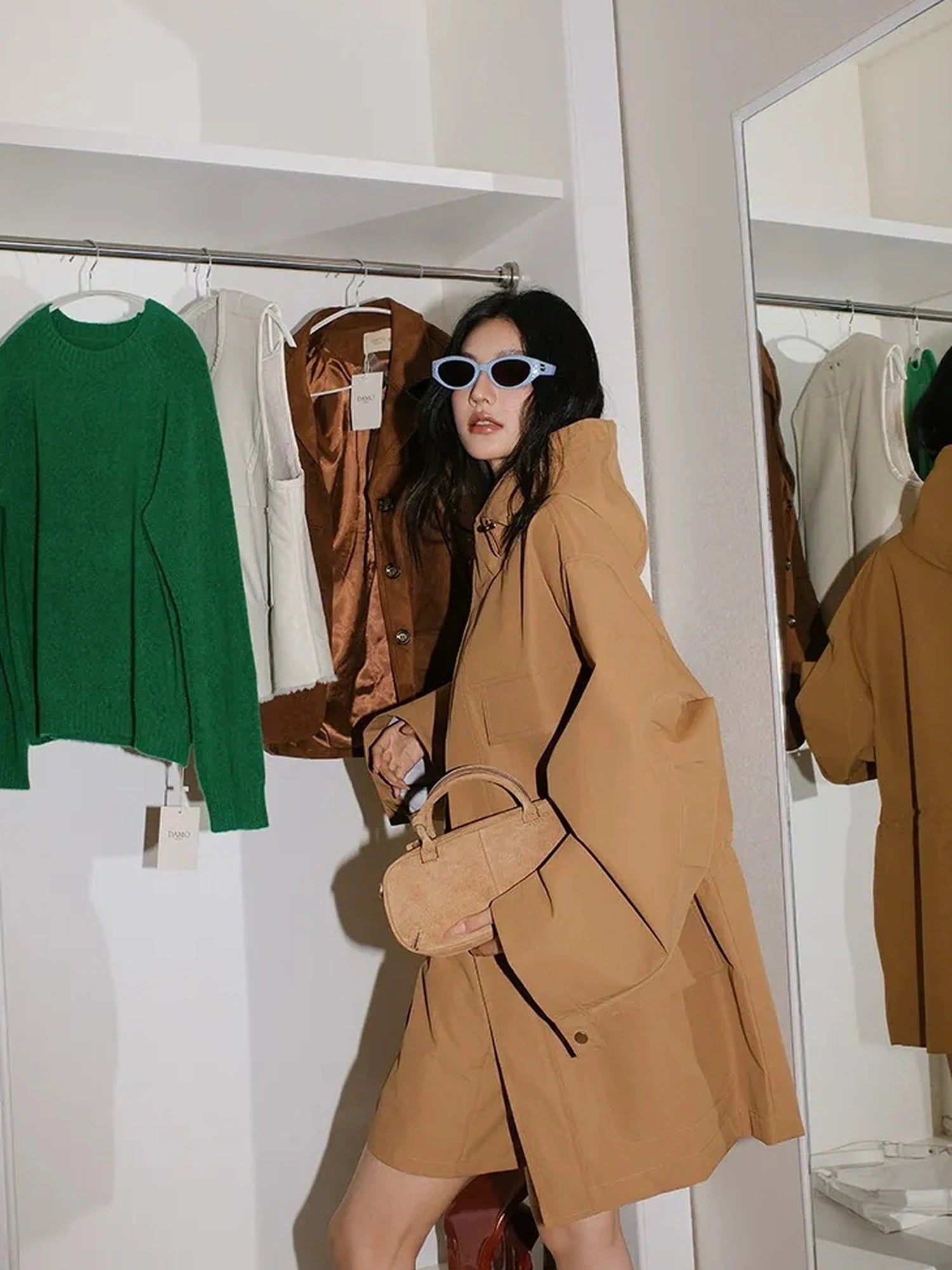 FU FRESH UP Oversized Hooded Utility Jacket Skirt Set