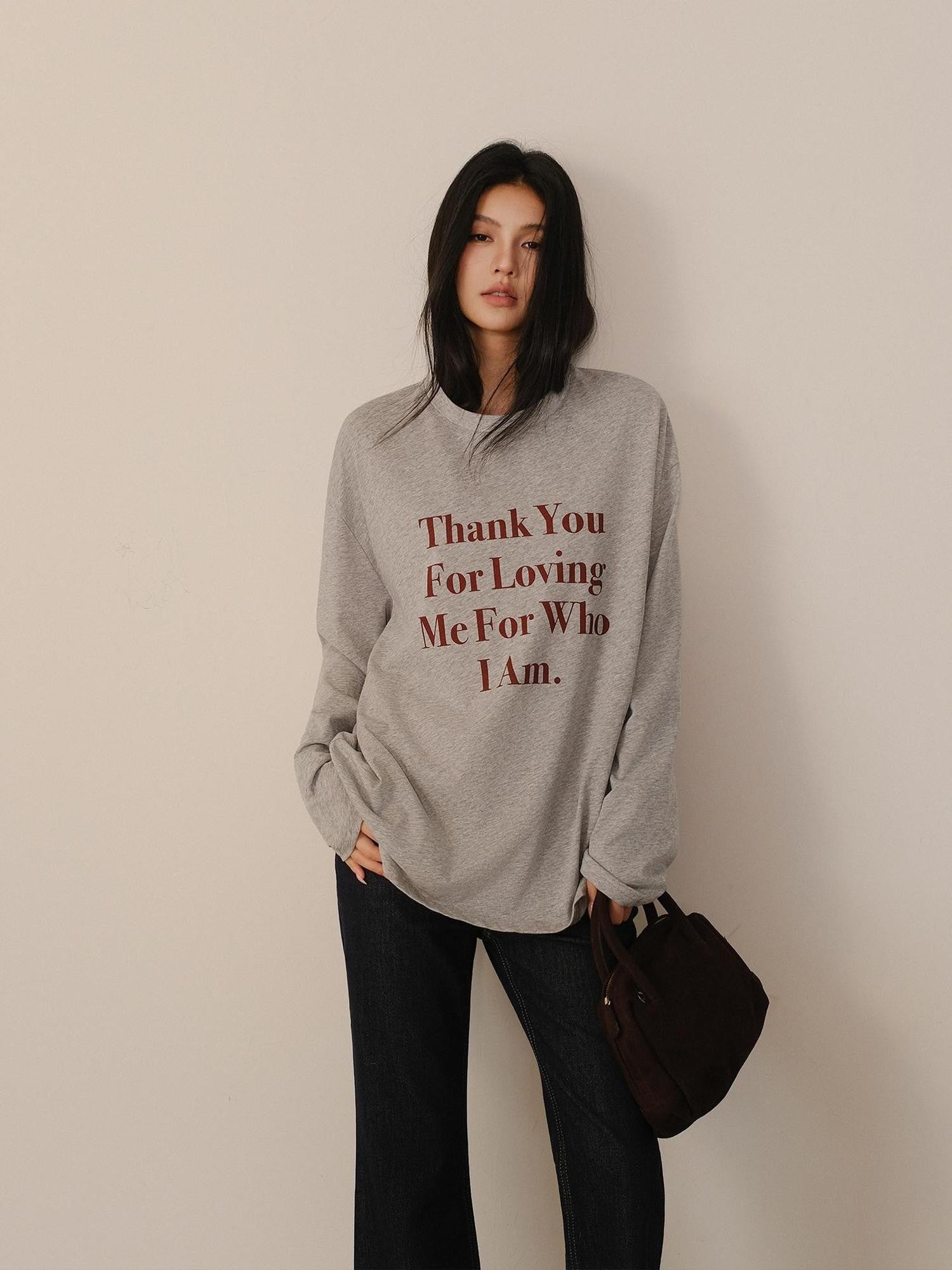 FU FRESH UP Oversized Letter Print Colorblock Women&