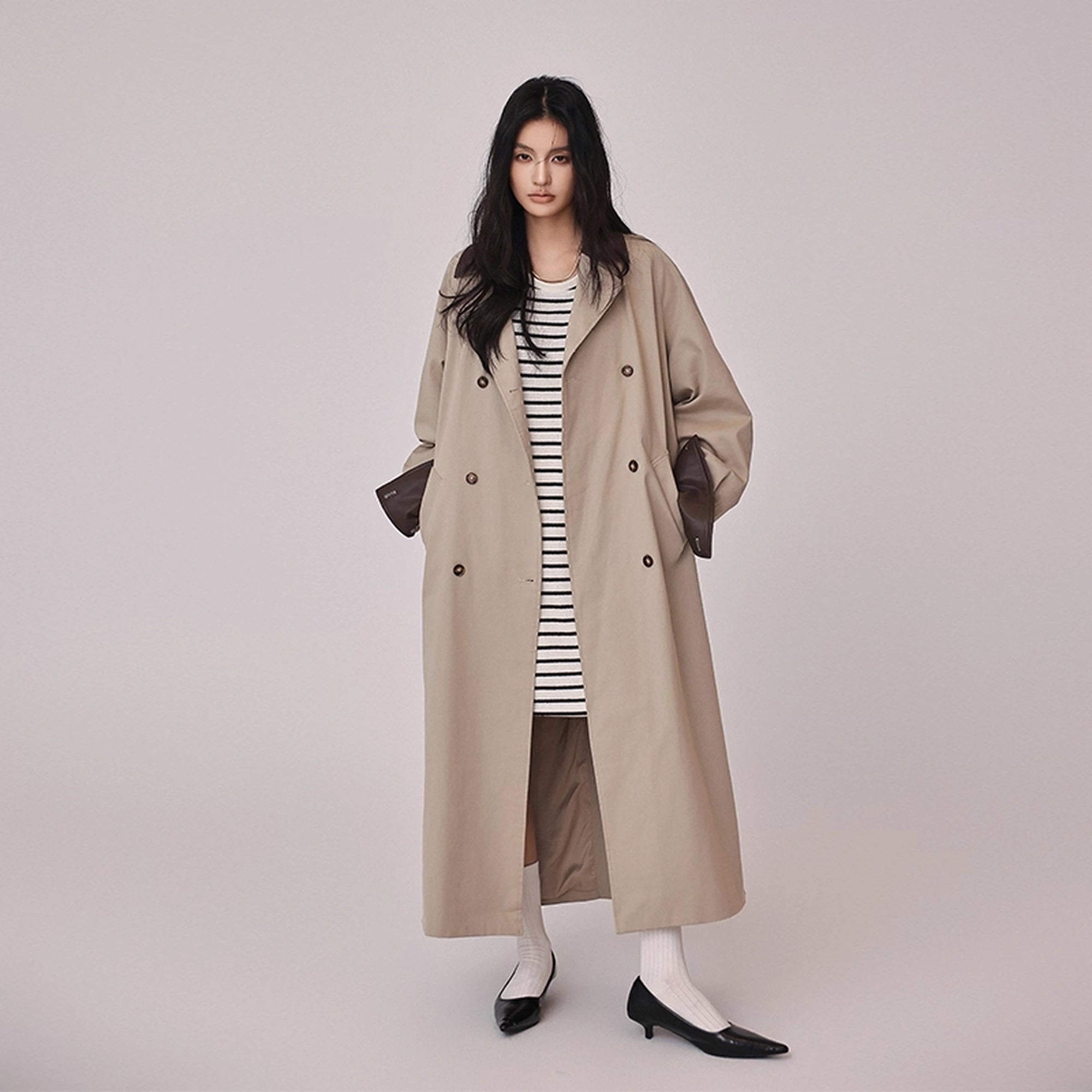 FU_FRESH_UP_Oversized_Long_Trench_Coat_With_PU_Contrast_Collar_MISSTT