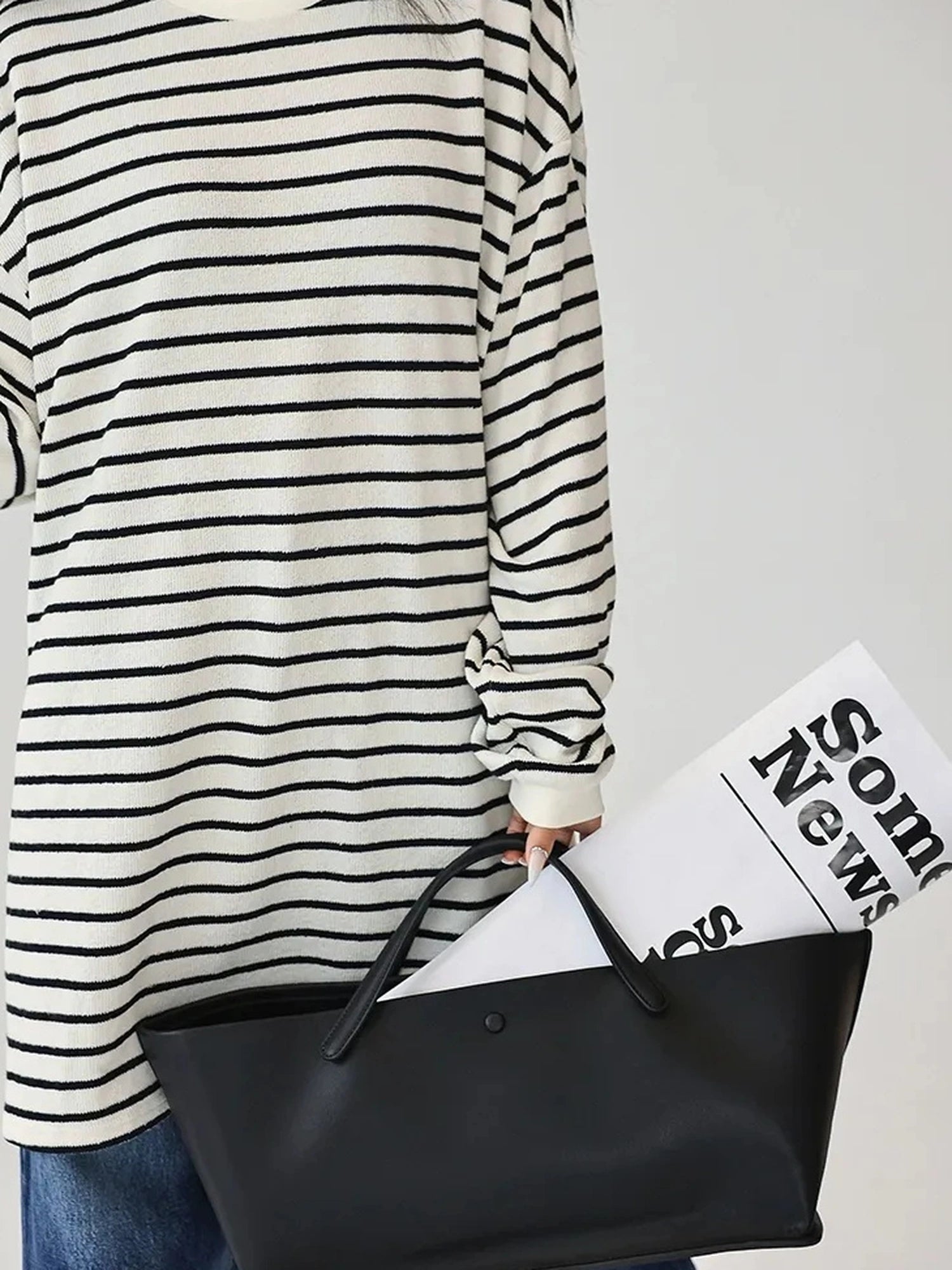 FU FRESH UP Oversized Stripe T-shirt Dress
