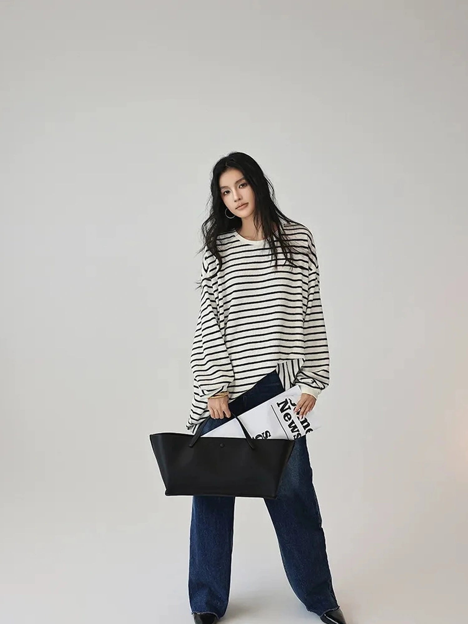 FU FRESH UP Oversized Stripe T-shirt Dress