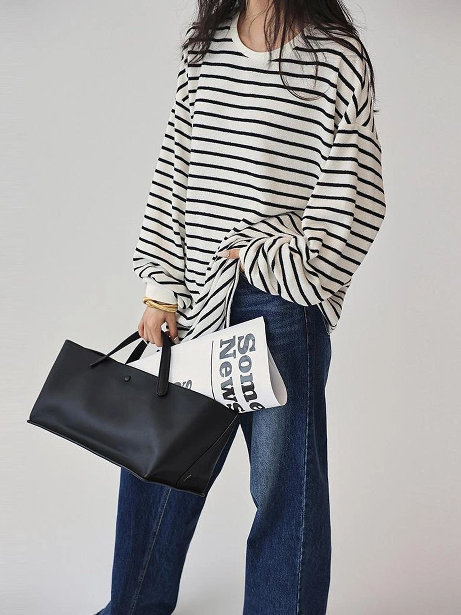 FU FRESH UP Oversized Stripe T-shirt Dress
