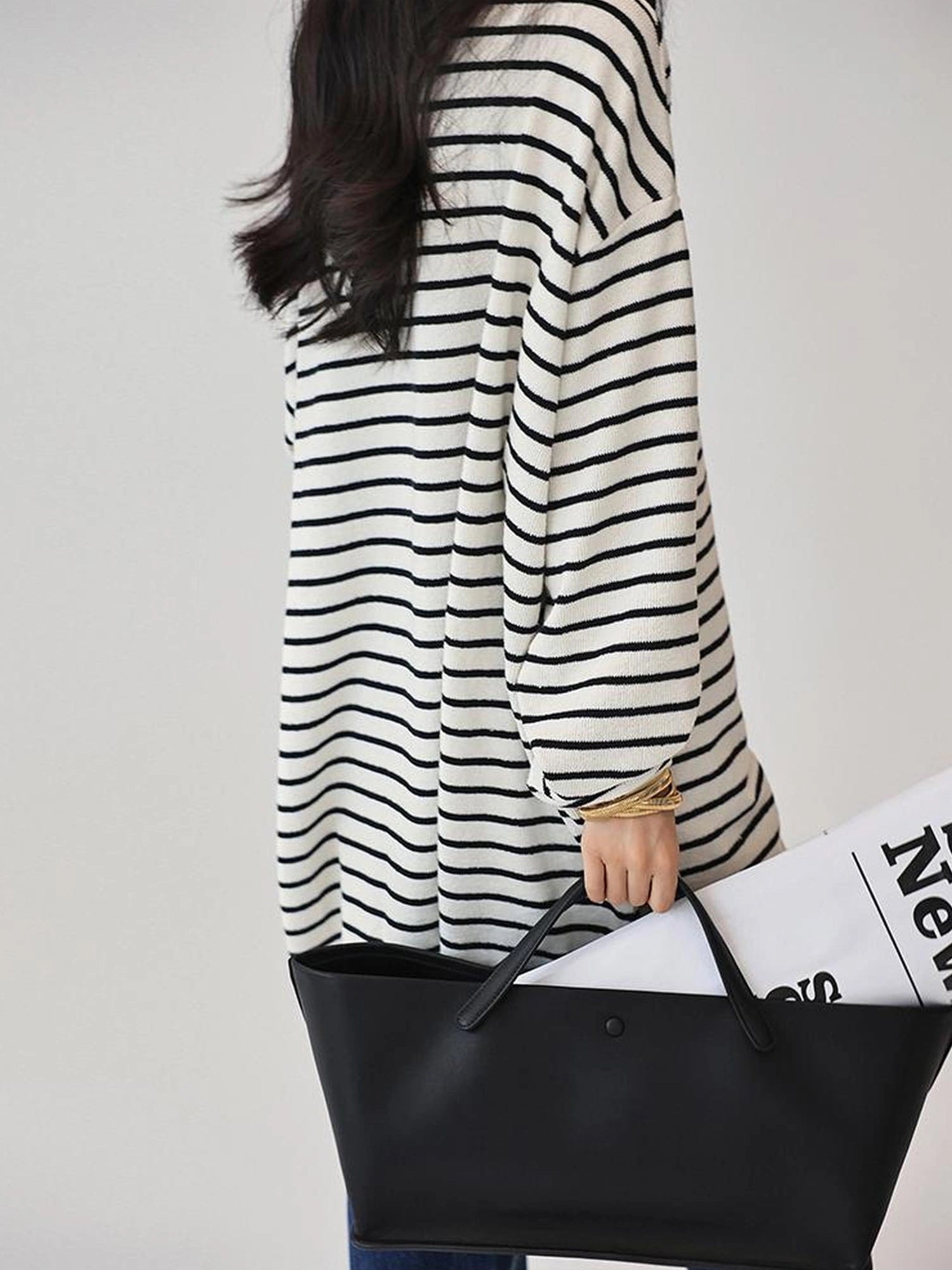 FU FRESH UP Oversized Stripe T-shirt Dress