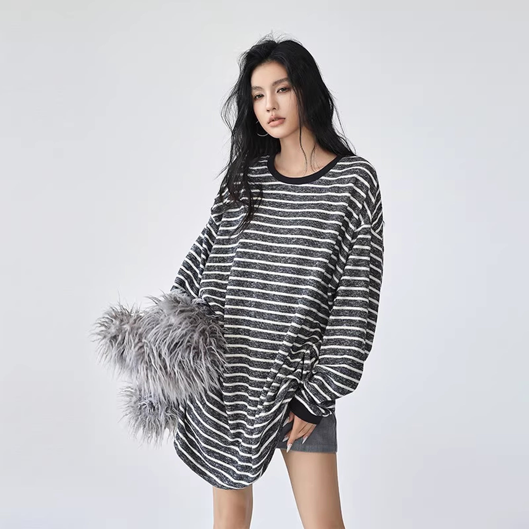 FU_FRESH_UP_Oversized_Stripe_T-shirt_Dress_MISSTT