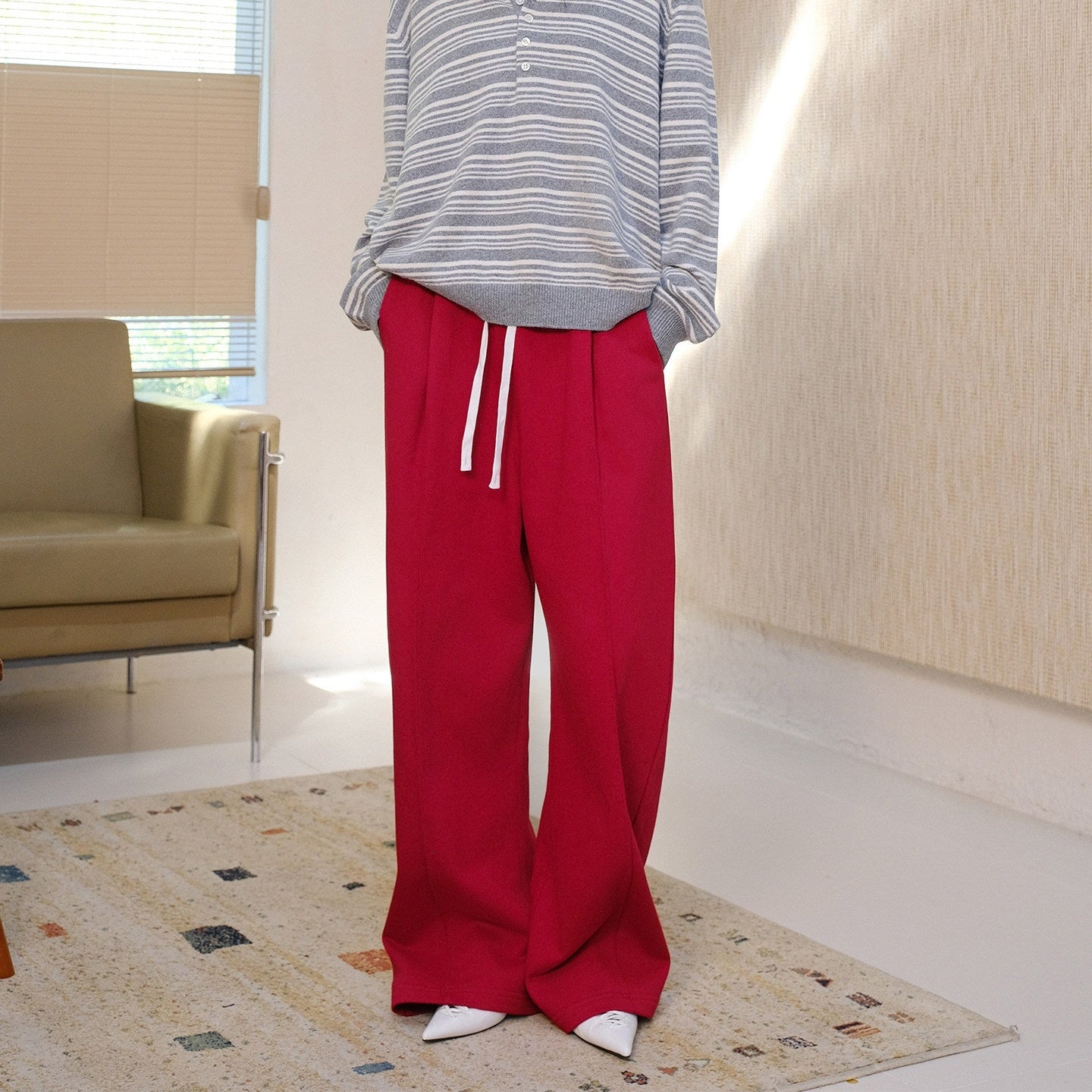 FU_FRESH_UP_Pleated_Asymmetric_Drawstring_Pocket_Women&
