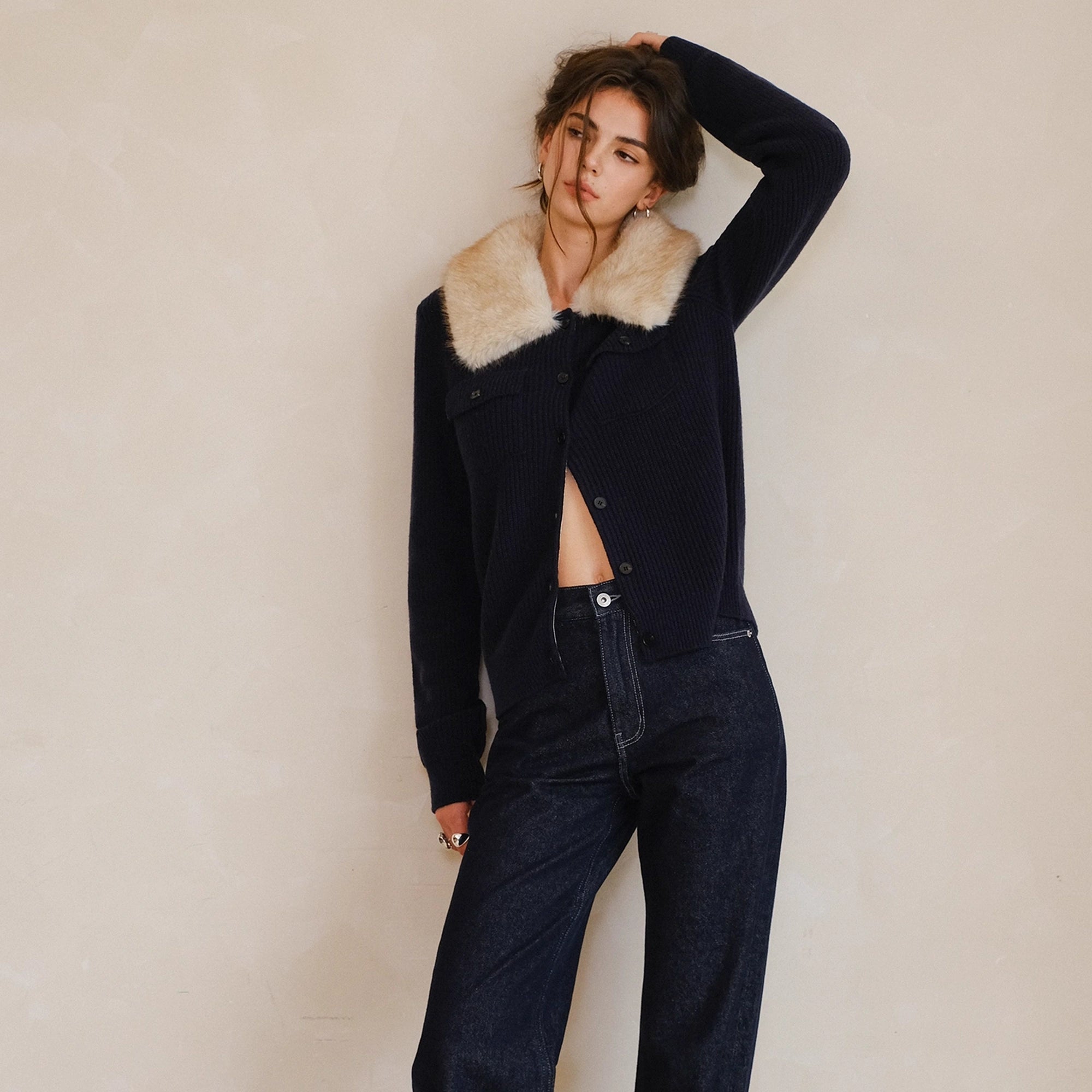 FU_FRESH_UP_Plush_Tencel_Wool_Detachable_Collar_Cardigan_MISSTT