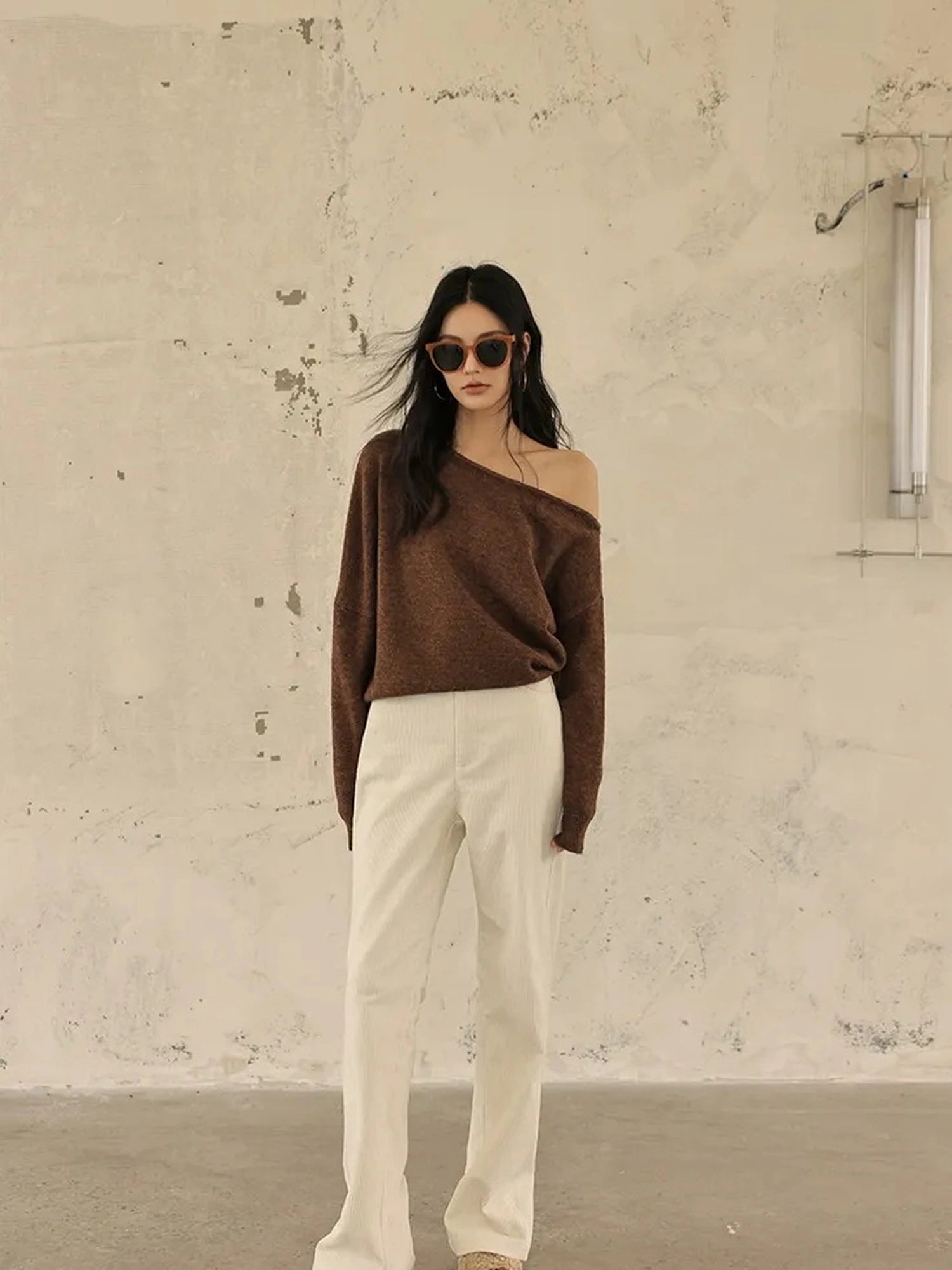 FU FRESH UP Premium Corduroy Slim Fit High Waisted Wide Leg Pants