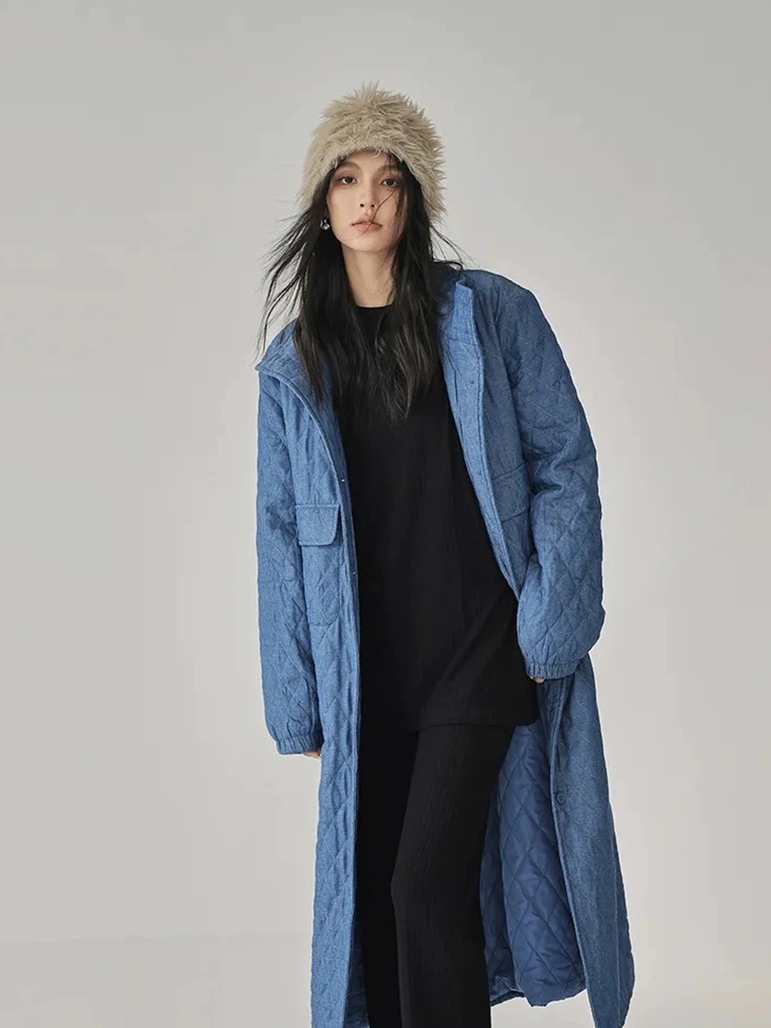 FU FRESH UP Quilted Denim Shirt Jacket