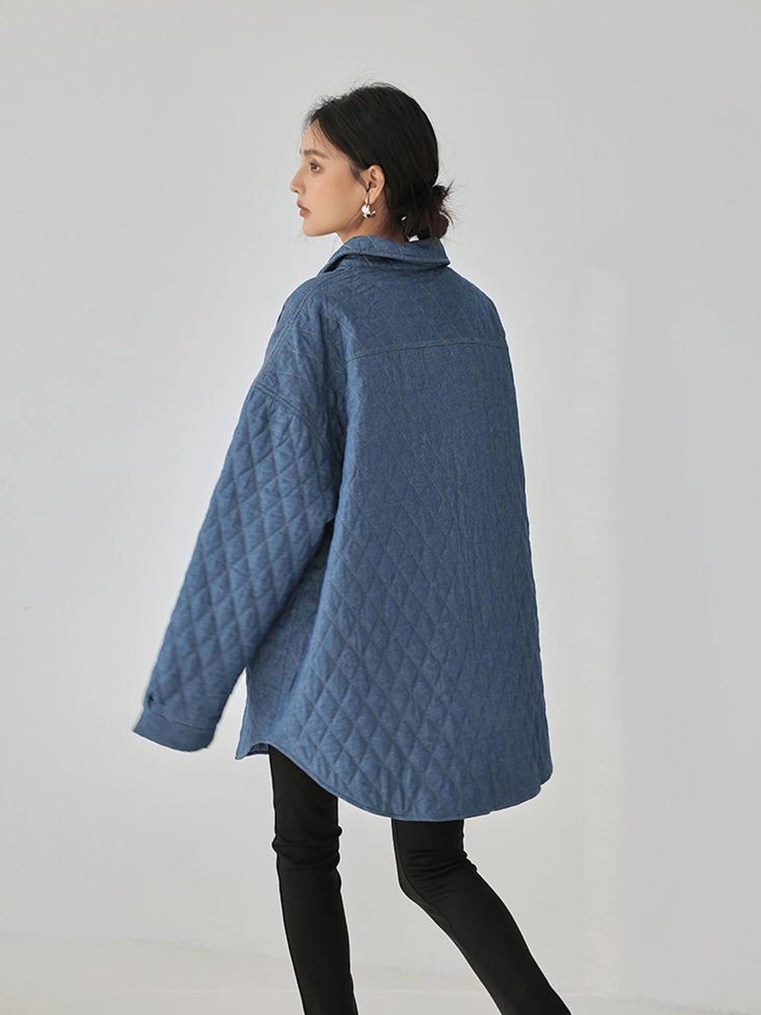 FU FRESH UP Quilted Denim Shirt Jacket
