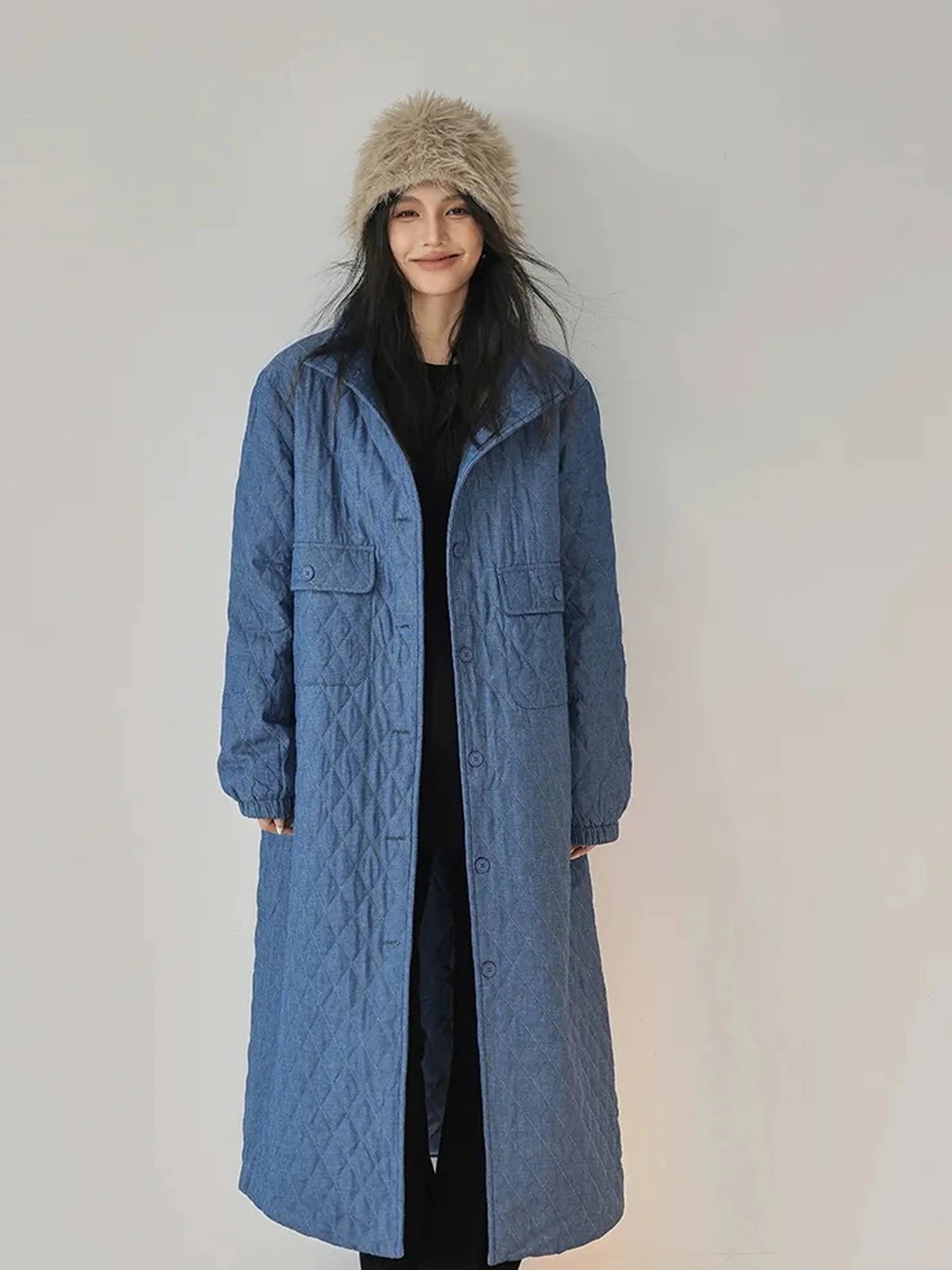FU FRESH UP Quilted Denim Shirt Jacket