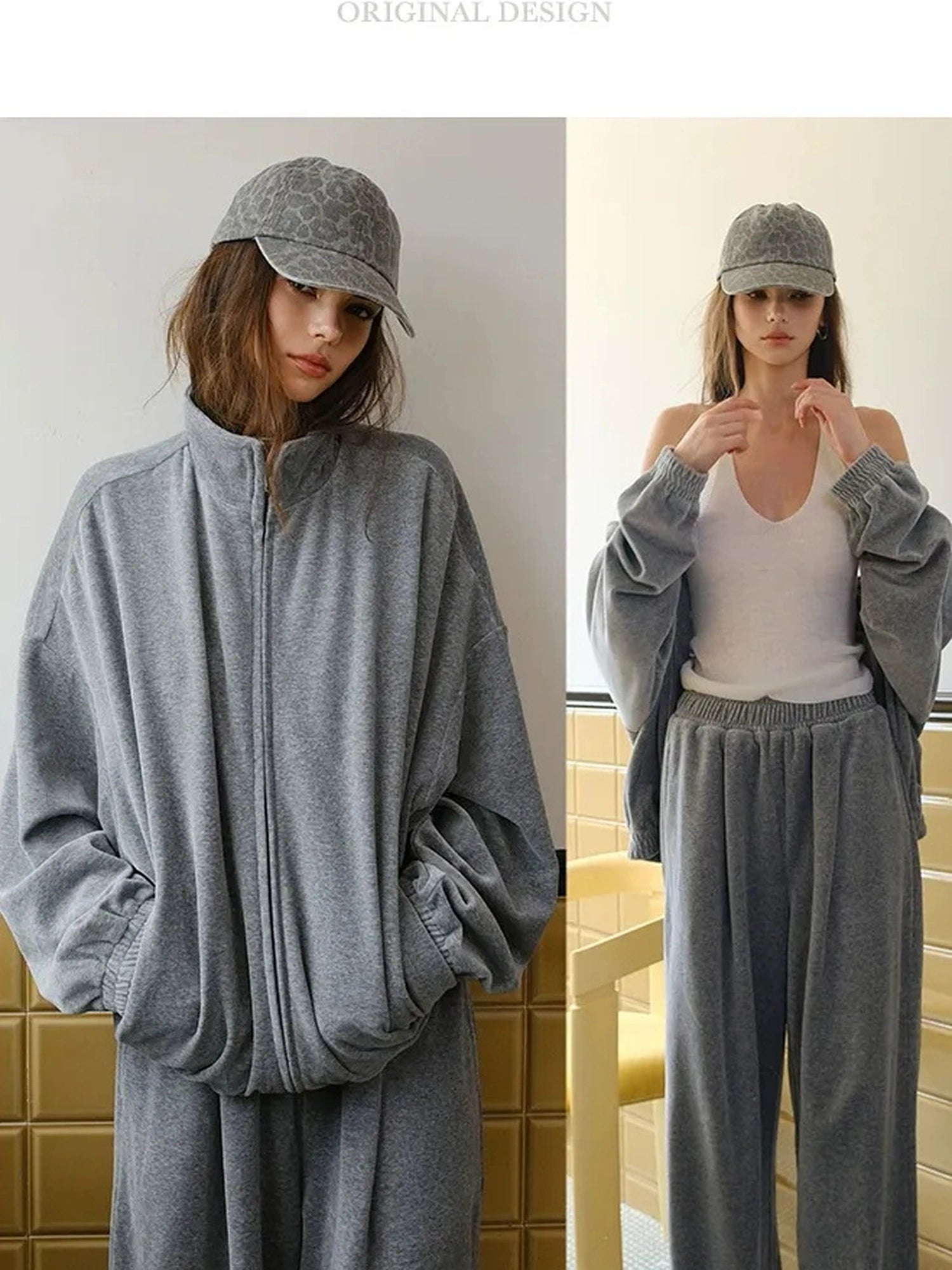 FU FRESH UP Relaxed Plush Fleece Hoodie Jogger Set