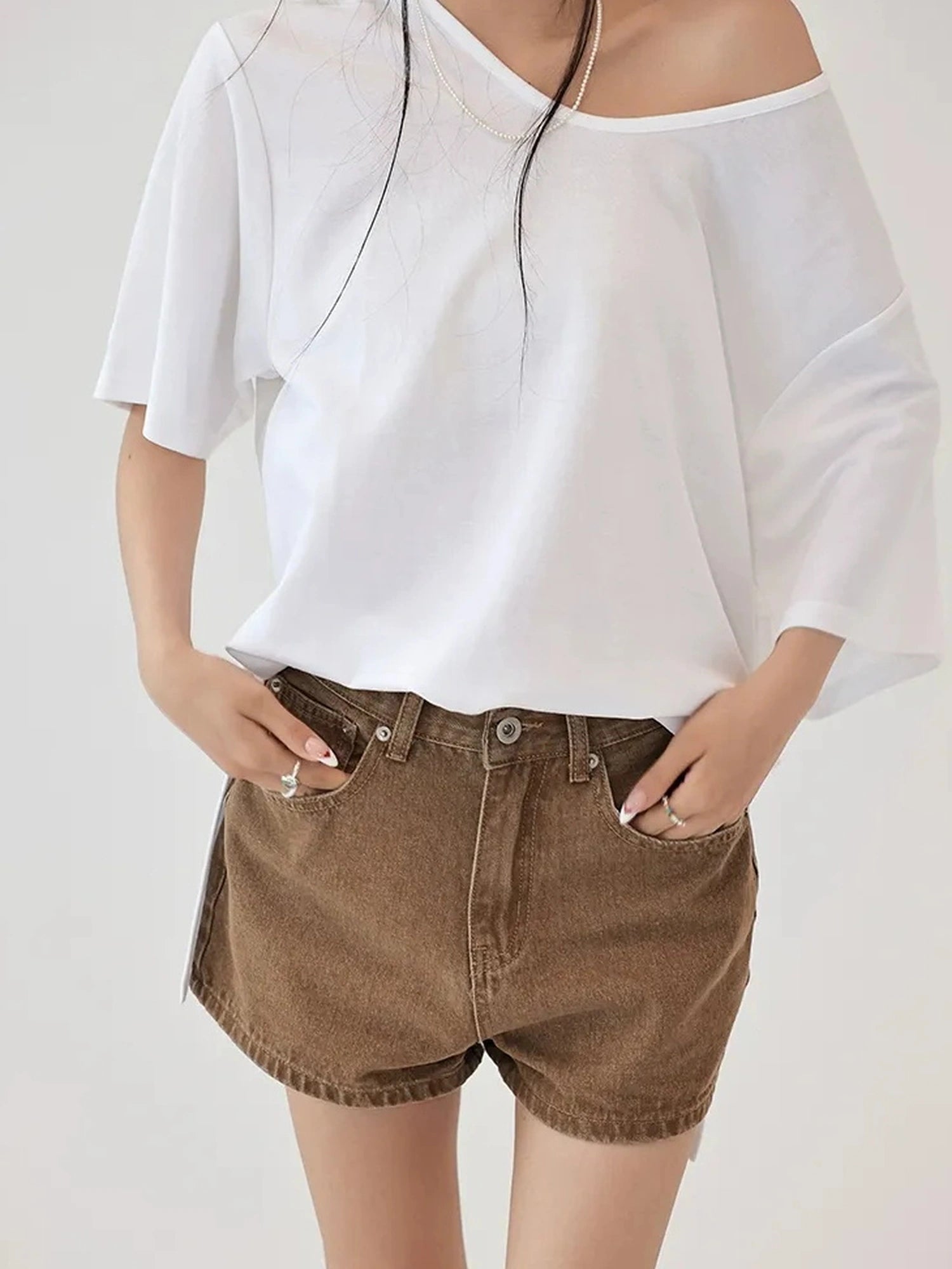 FU FRESH UP Relaxed U Neck Multi Way Tee