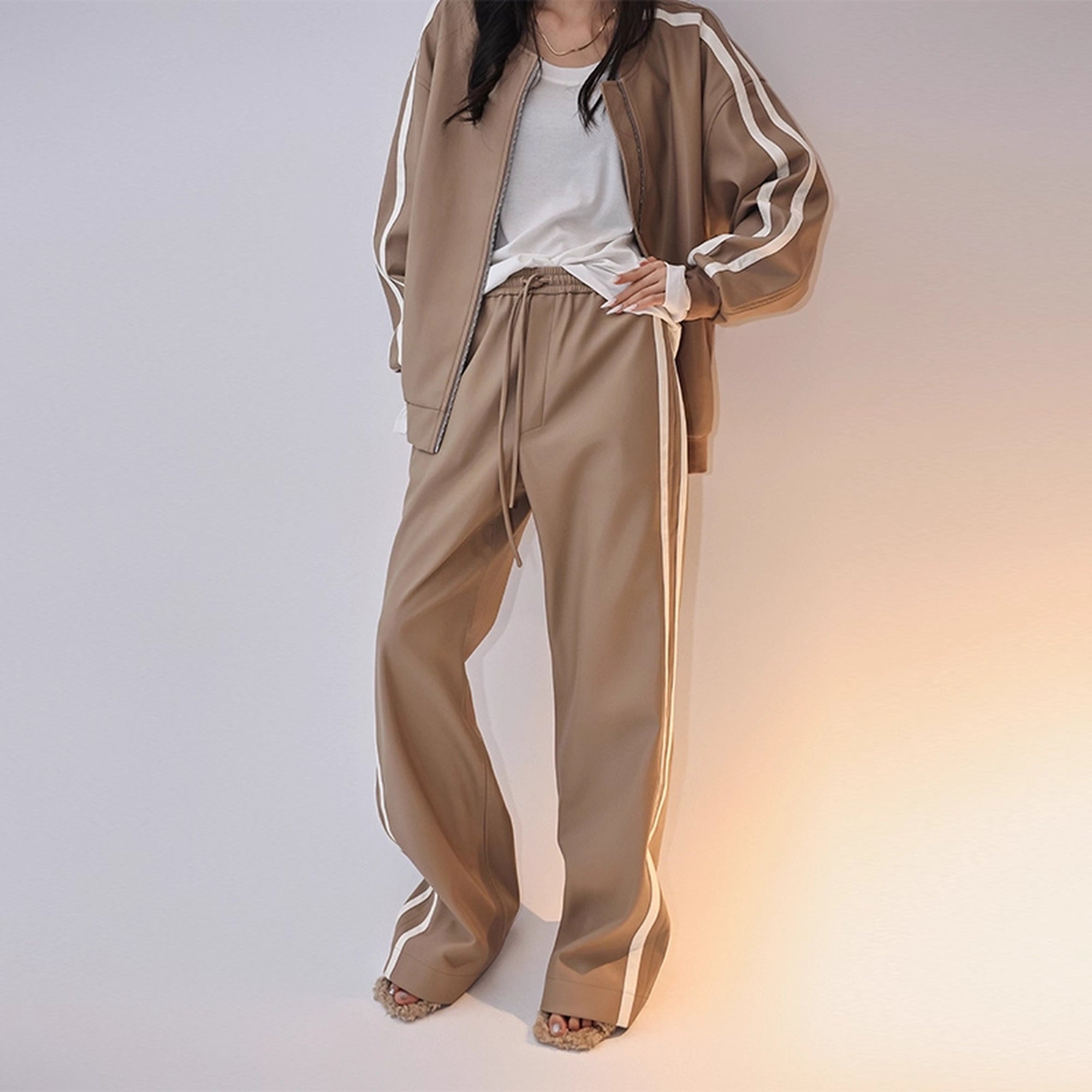 FU_FRESH_UP_Retro_Color_Block_Pu_Straight_Leg_Pants_MISSTT