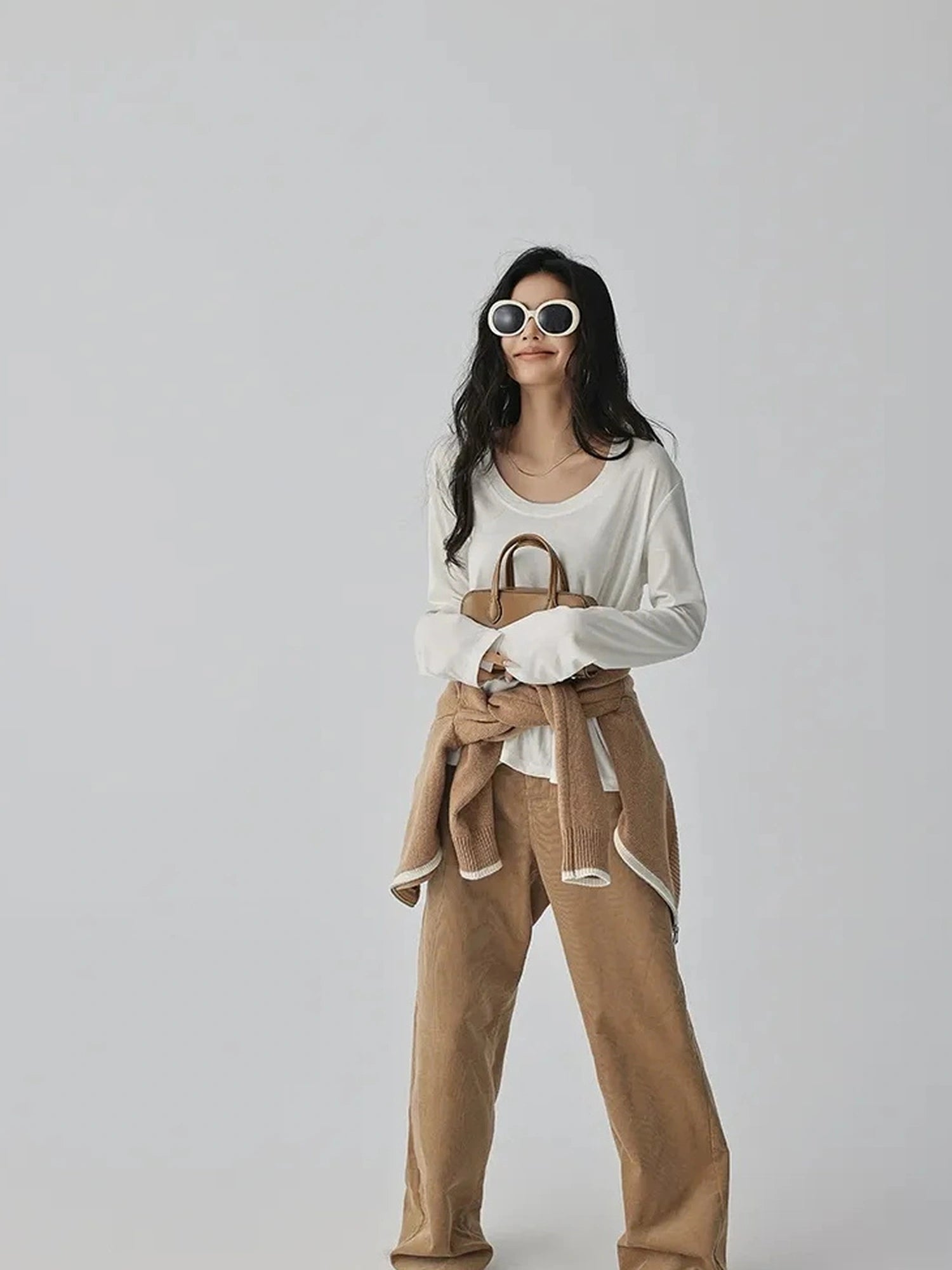 FU FRESH UP Retro Color Block Zip Up Wool Cardigan