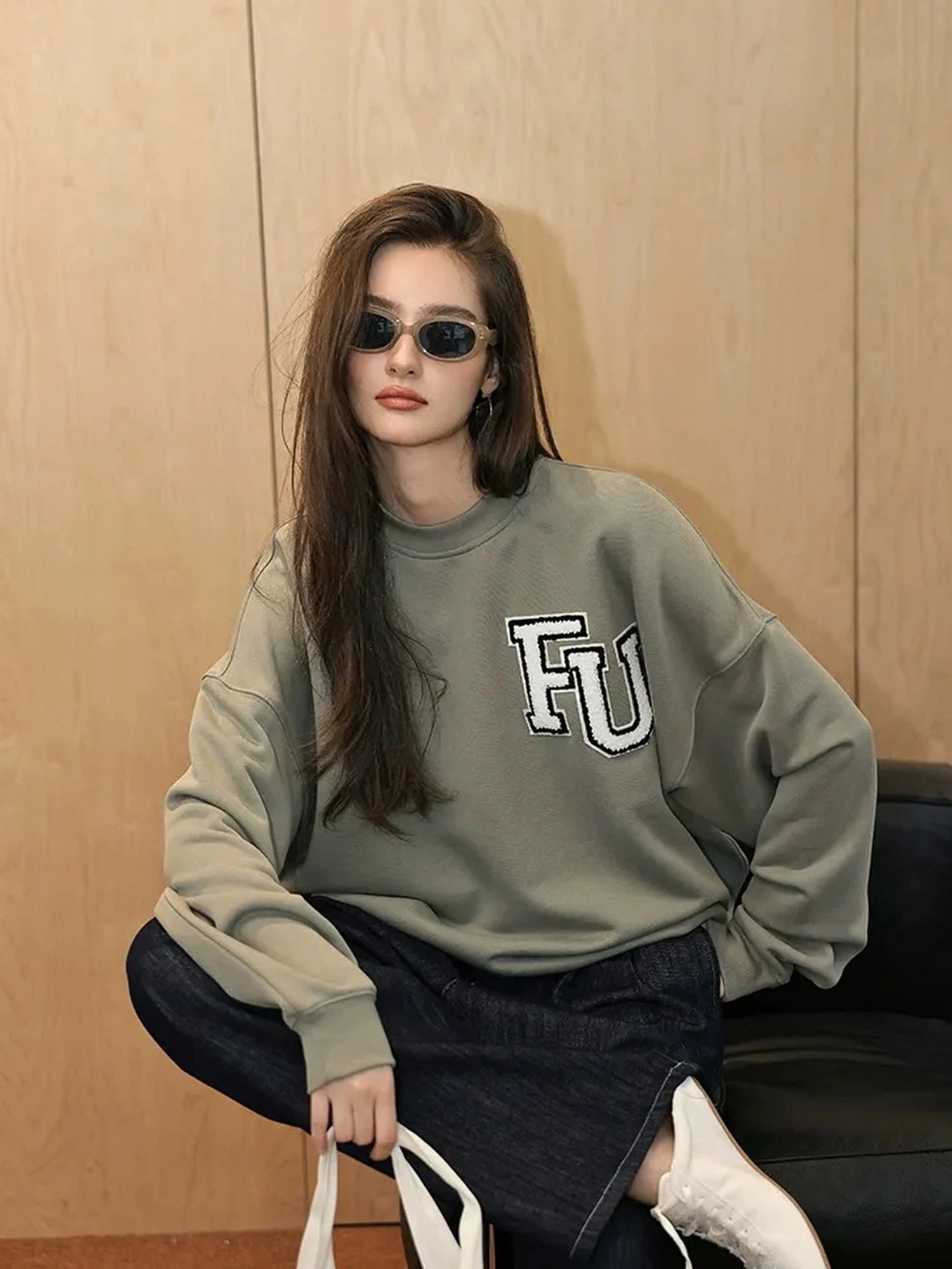FU FRESH UP Retro Embroidered Athflow Sweatshirt
