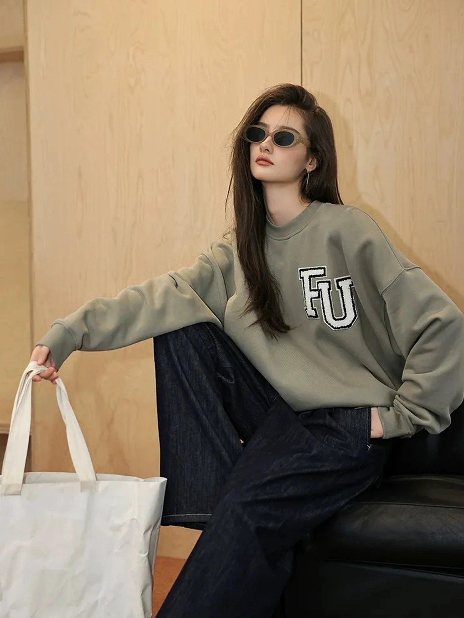 FU FRESH UP Retro Embroidered Athflow Sweatshirt