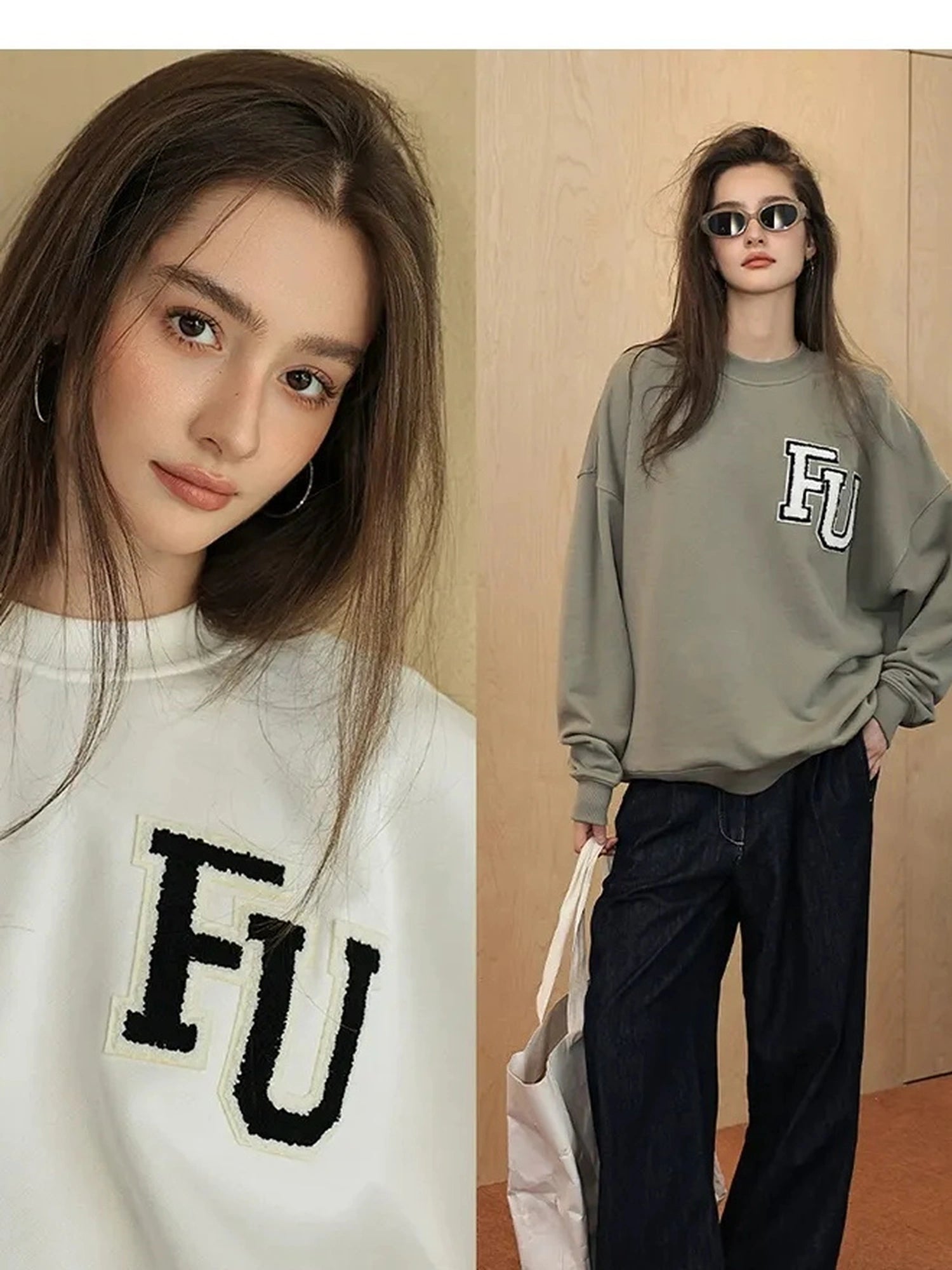 FU FRESH UP Retro Embroidered Athflow Sweatshirt
