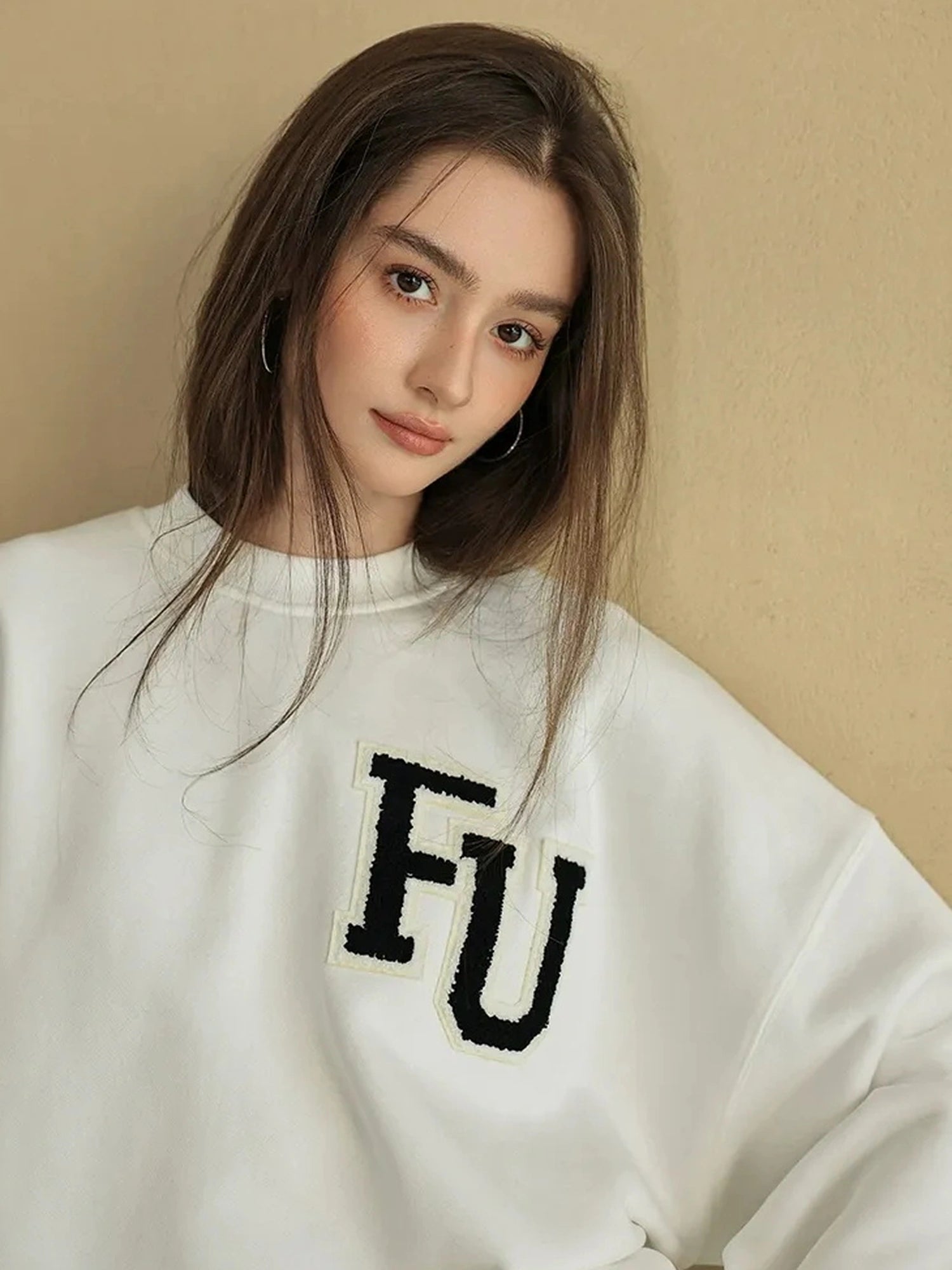 FU FRESH UP Retro Embroidered Athflow Sweatshirt
