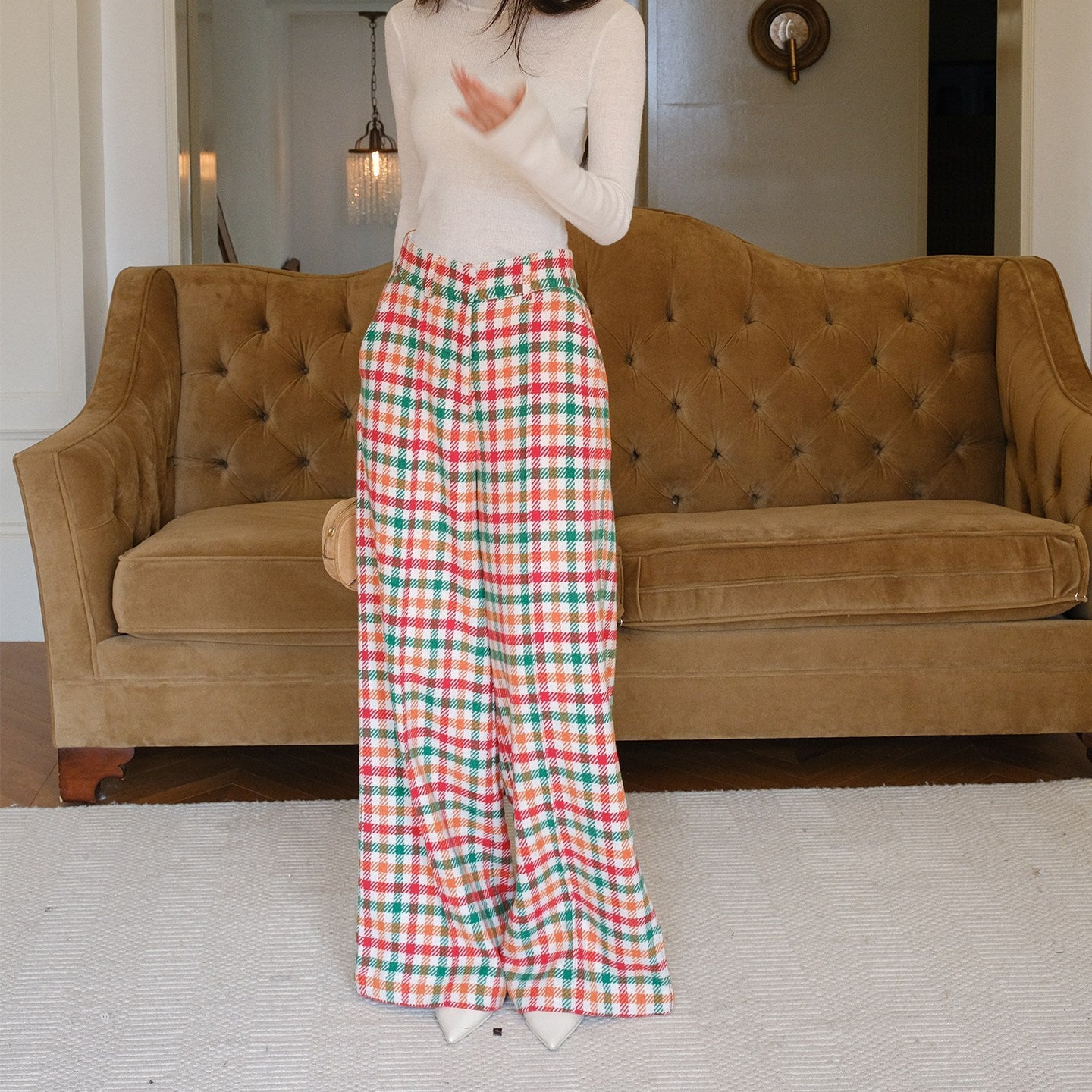 FU_FRESH_UP_Retro_Plaid_High_Waist_Women&