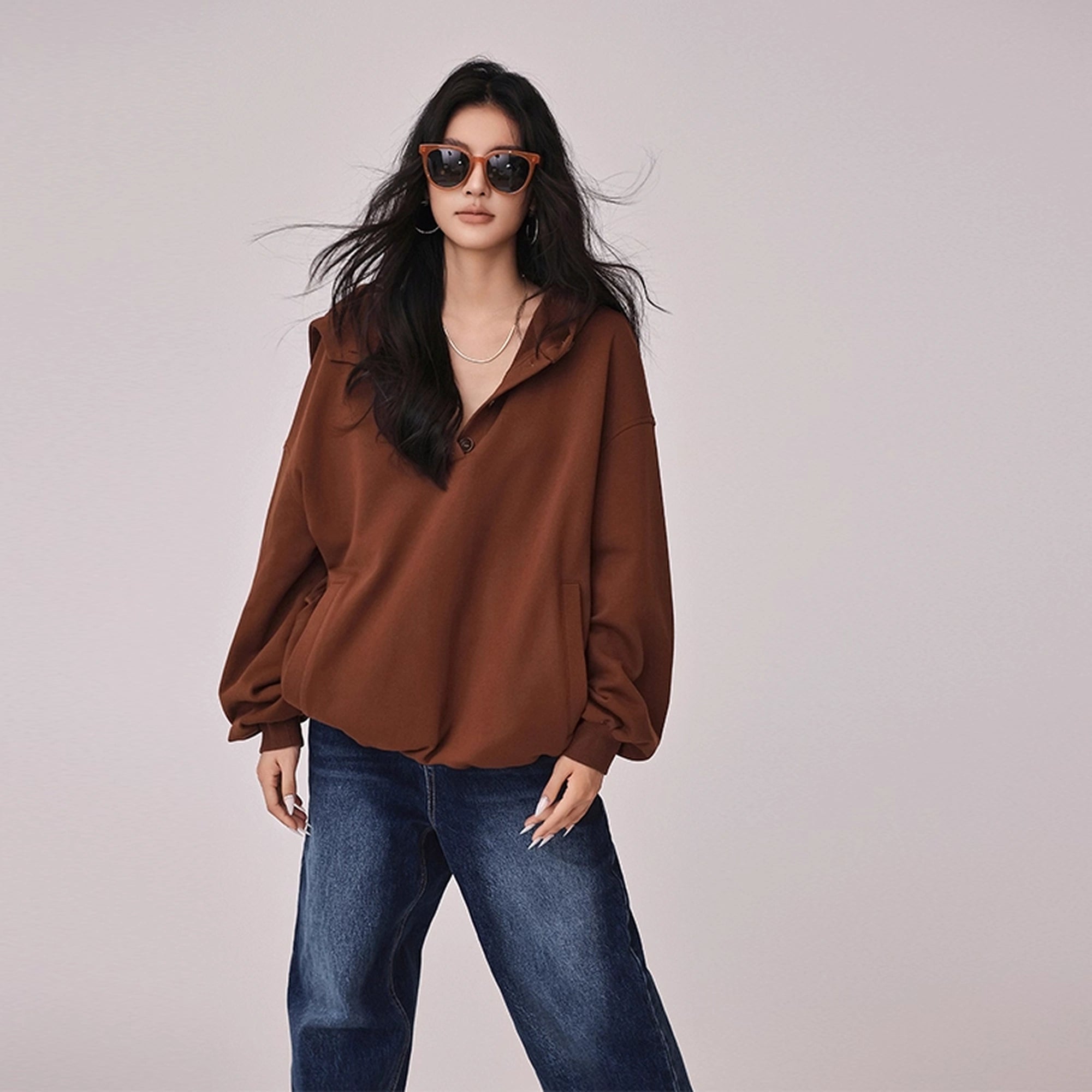 FU_FRESH_UP_Retro_V-neck_Hooded_Sweatshirt_MISSTT