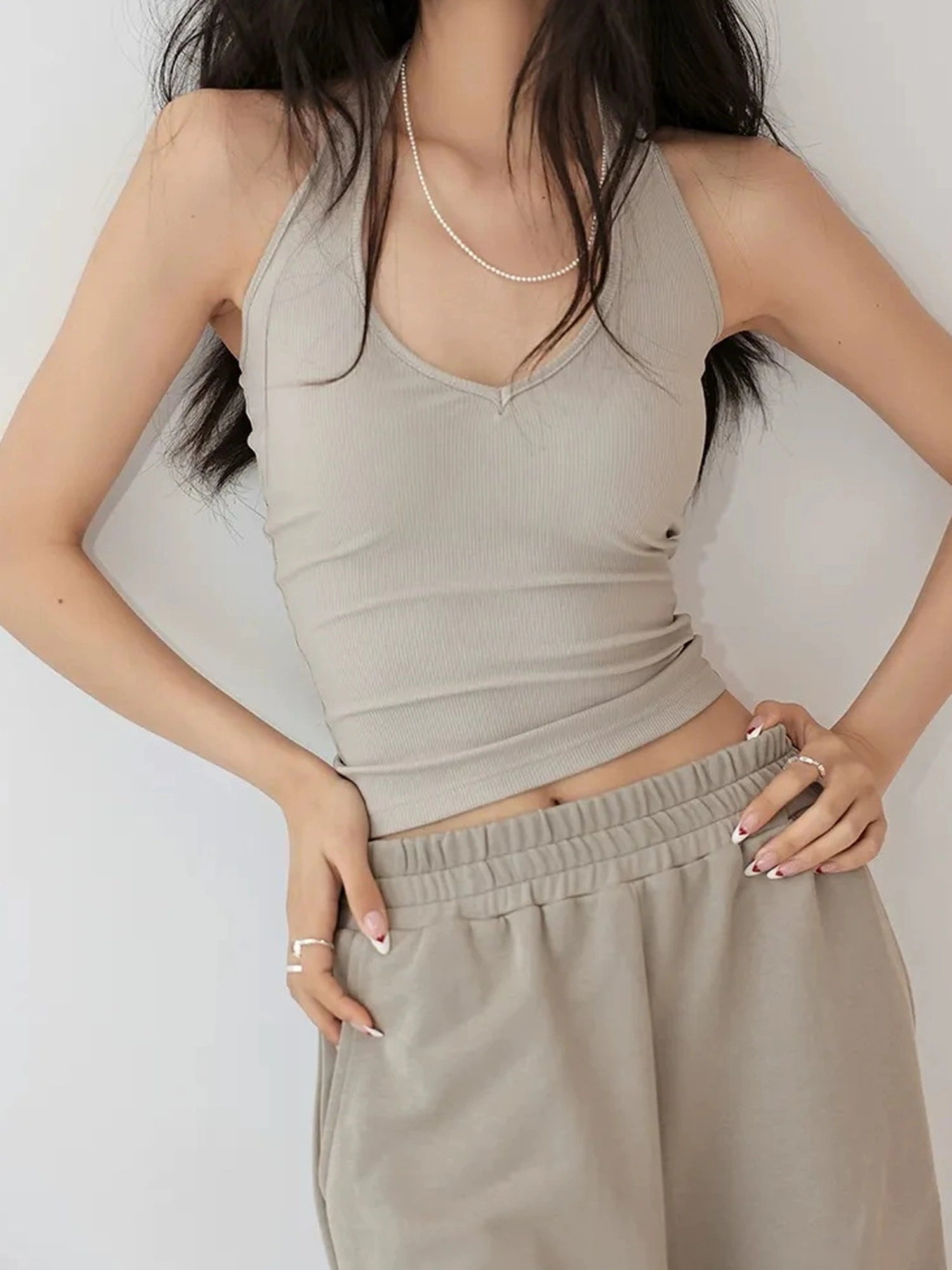 FU FRESH UP Sculptural Halter Neck Top