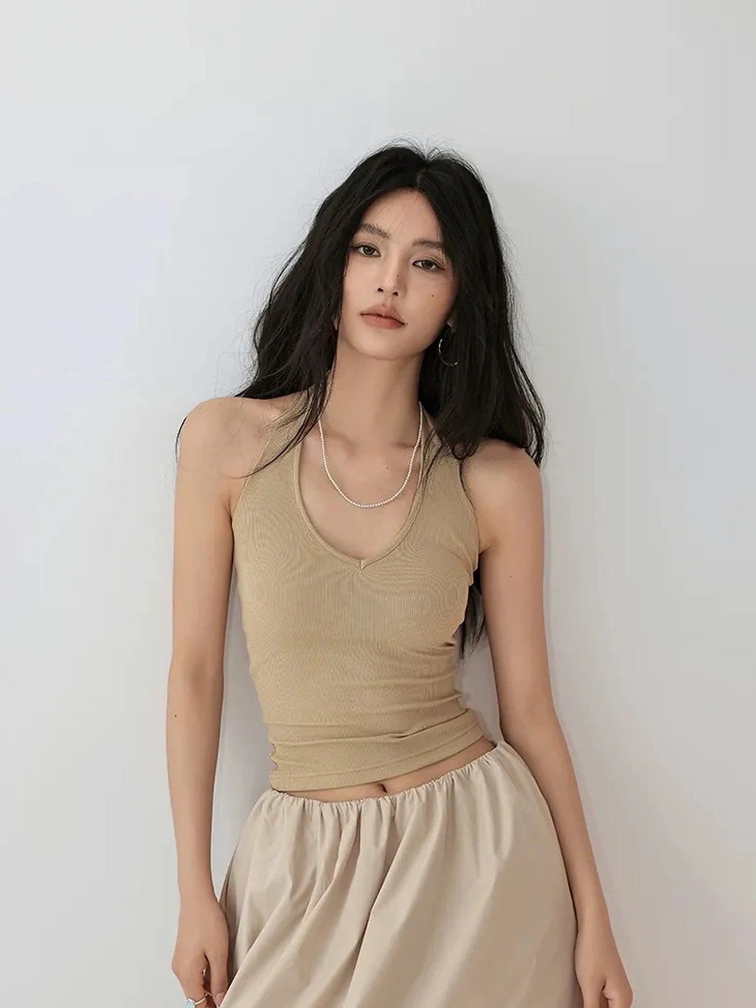 FU FRESH UP Sculptural Halter Neck Top