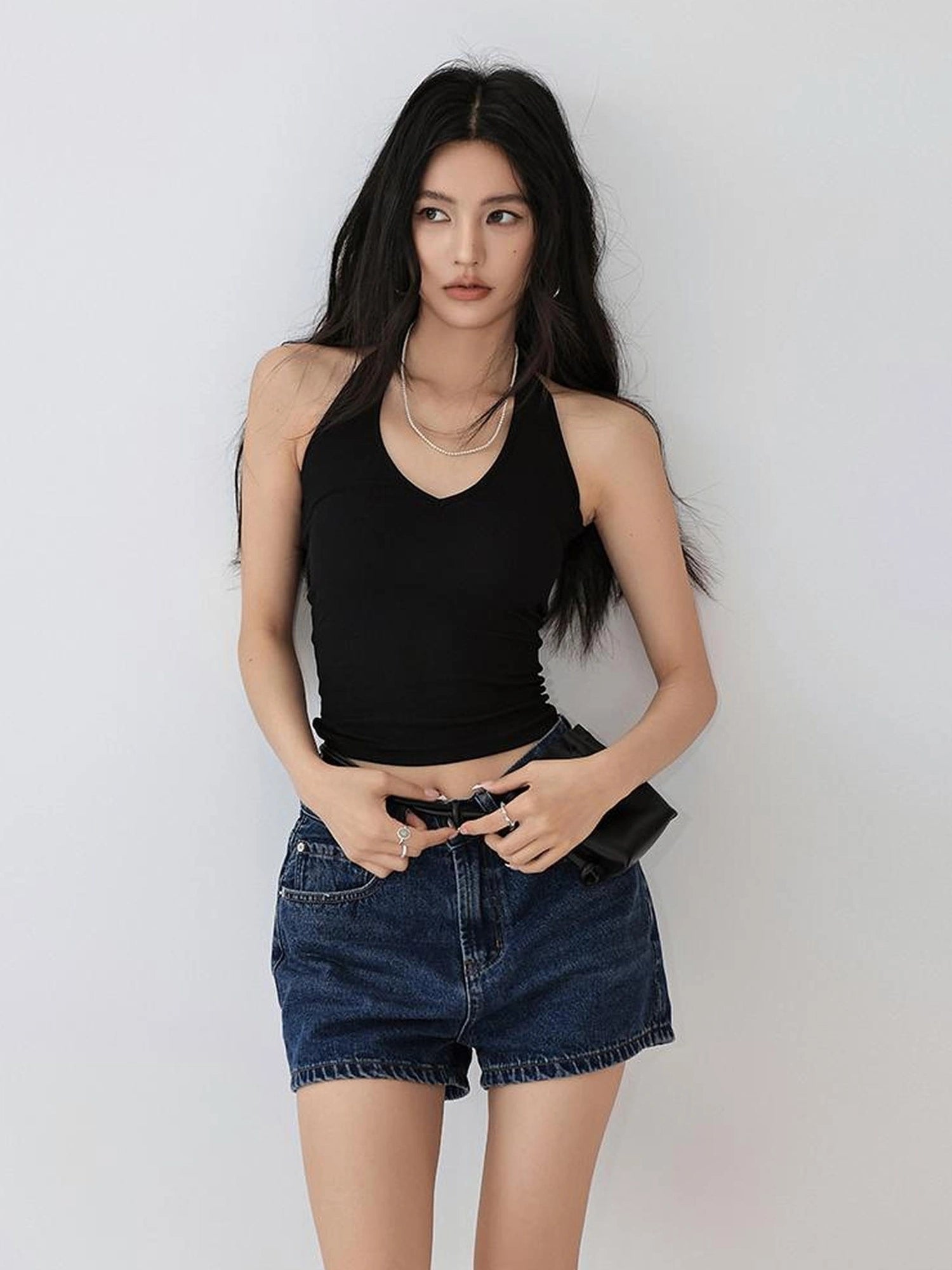 FU FRESH UP Sculptural Halter Neck Top
