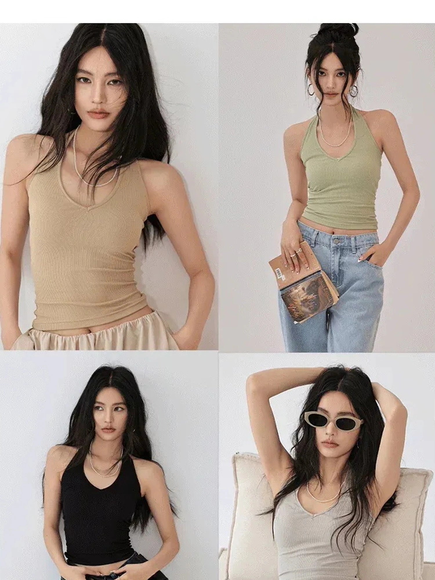 FU FRESH UP Sculptural Halter Neck Top