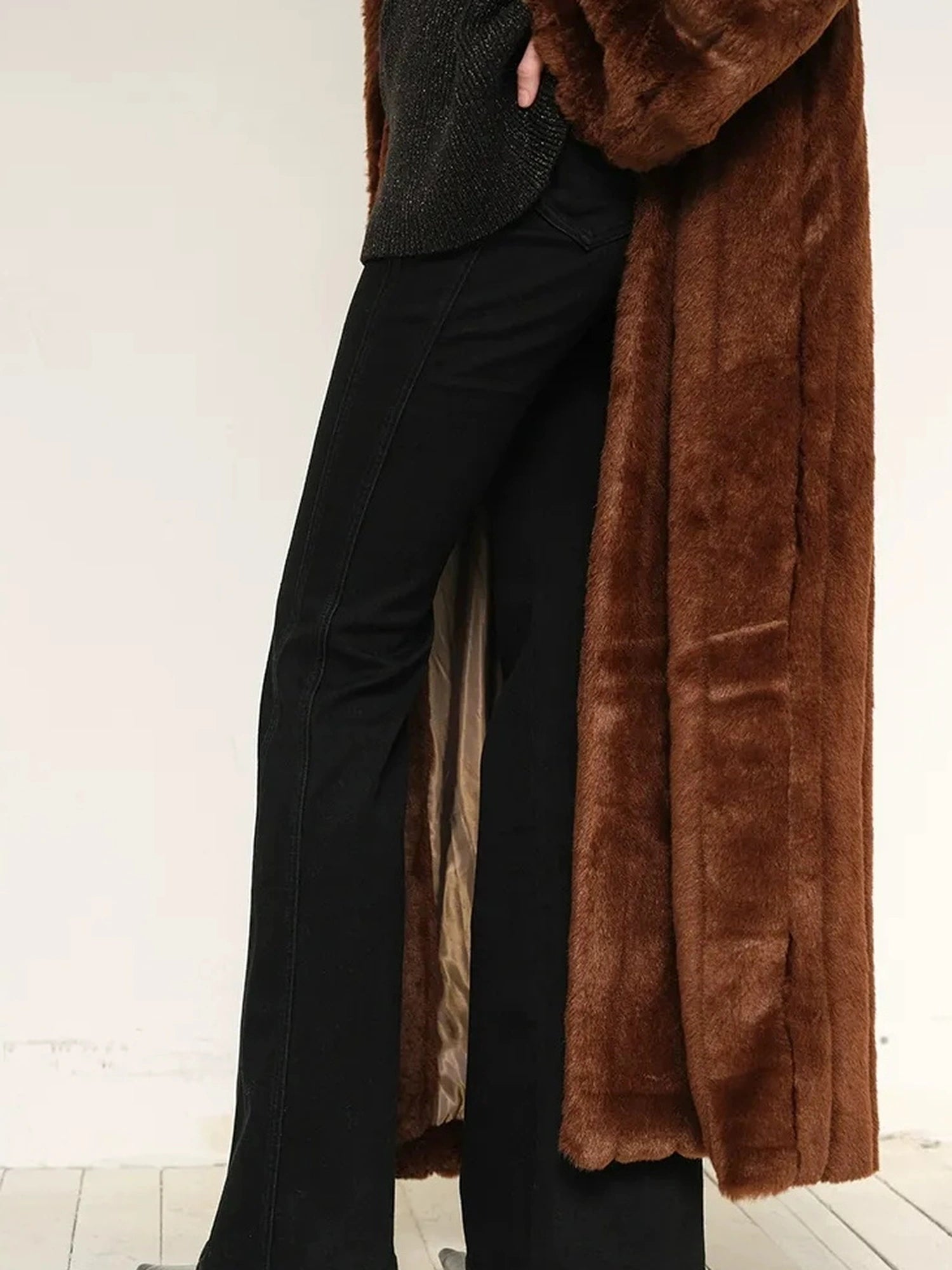 FU FRESH UP Siro Spun High Waist Flared Jeans With Stretch & Fleece Lining