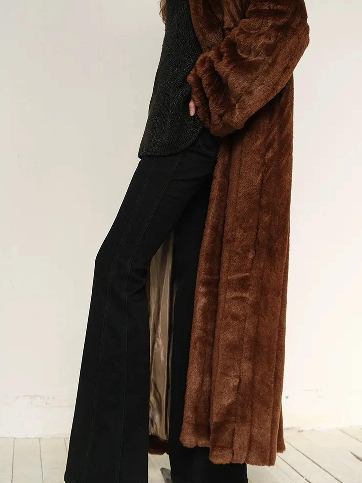 FU FRESH UP Siro Spun High Waist Flared Jeans With Stretch & Fleece Lining