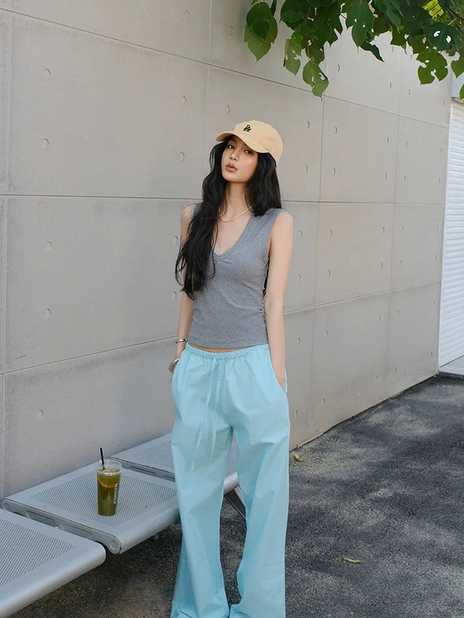 FU FRESH UP Slim Fit V-neck Knit Vest