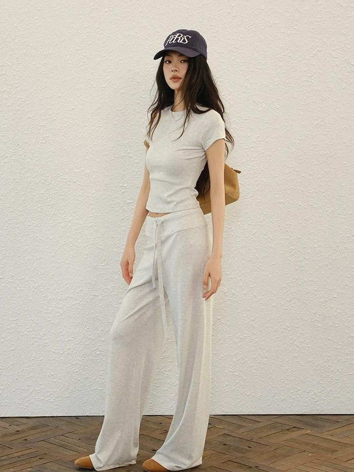 FU FRESH UP Soft Drape High Waist Straight Women&