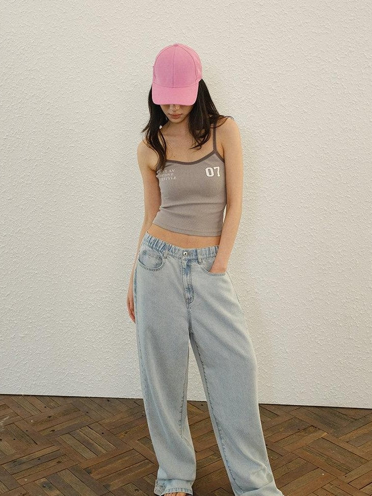FU FRESH UP Soft Drape Washed High Waist Relaxed Women&