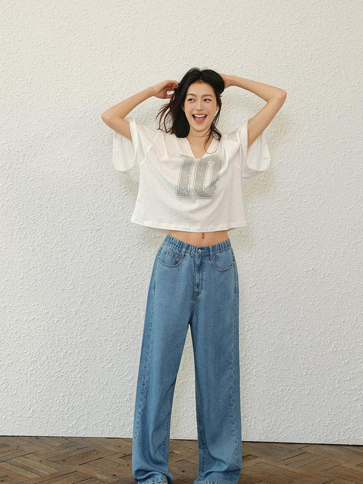 FU FRESH UP Soft Drape Washed High Waist Relaxed Women&