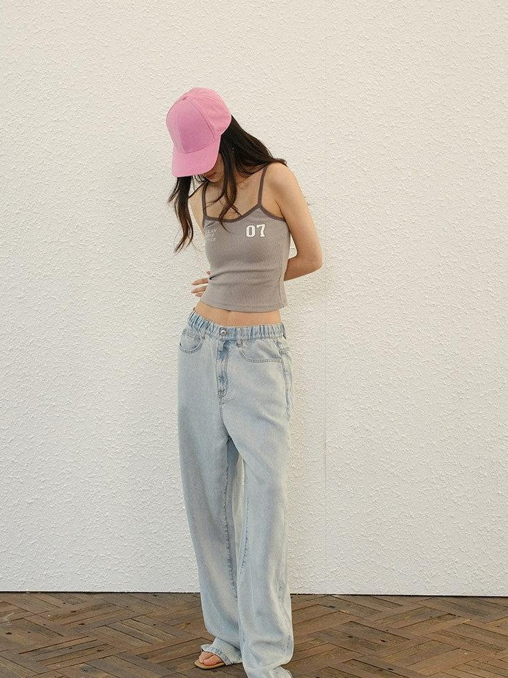 FU FRESH UP Soft Drape Washed High Waist Relaxed Women&